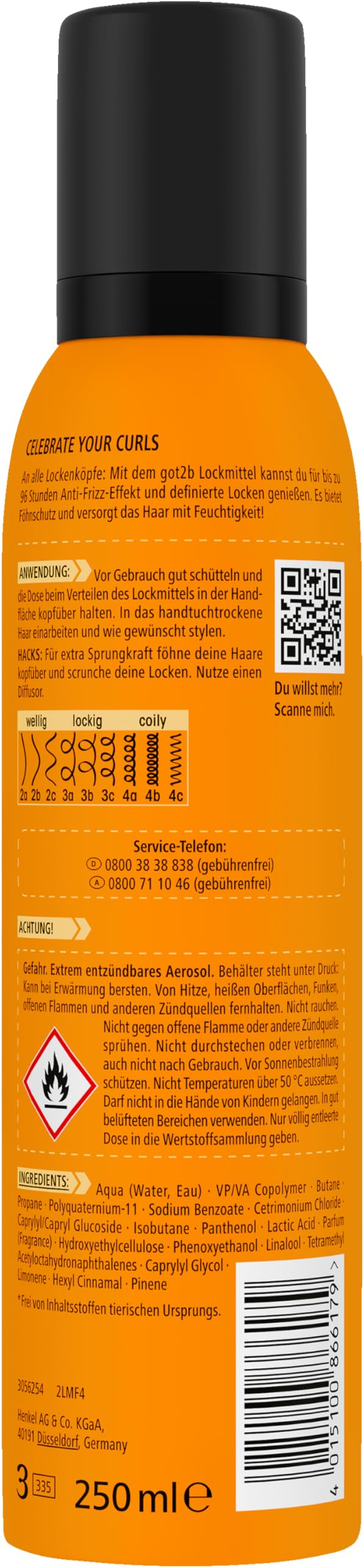 got2b Lockmittel Lockenmousse Halt 3 250 ml silikonfrei