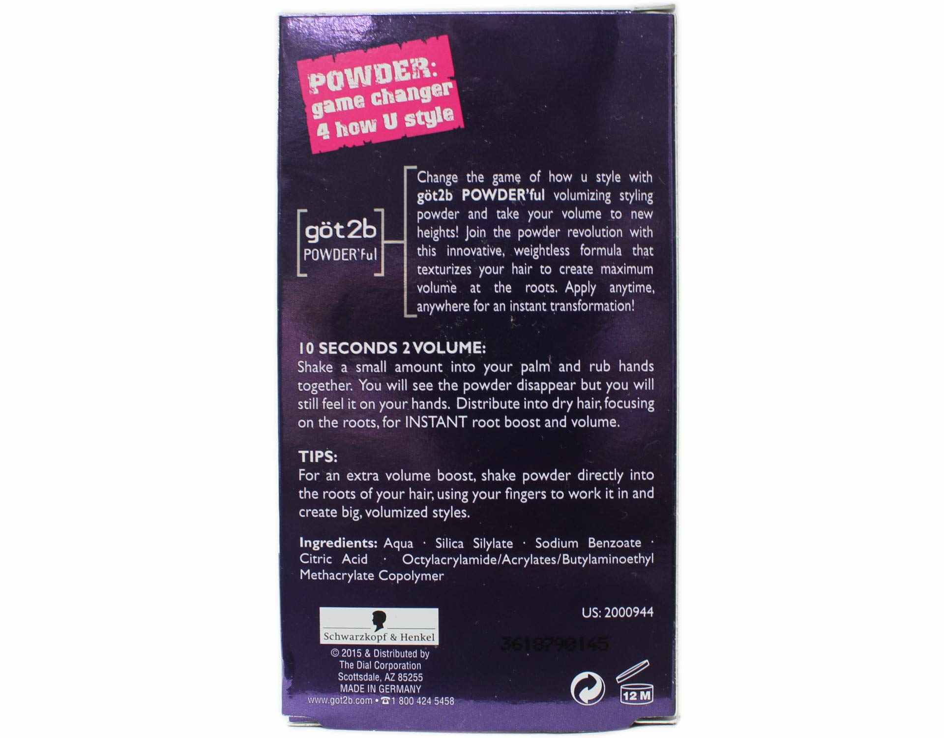 got2b Powder'ful Volumen Puder 6x10ml Halt 4 sofort Volumen