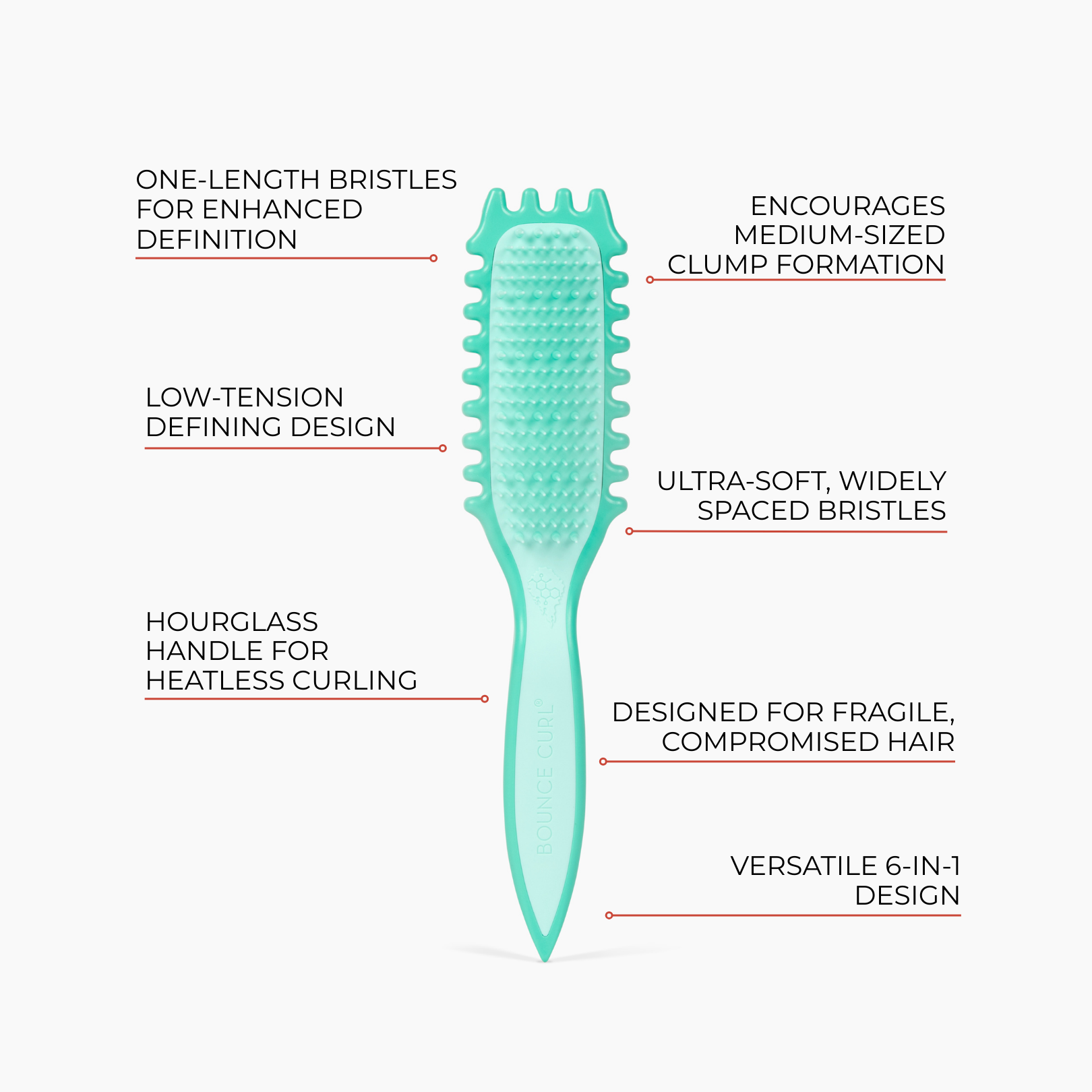 Bounce Curl Slick-Flex Lockenbürste Teal sanftes Entwirren