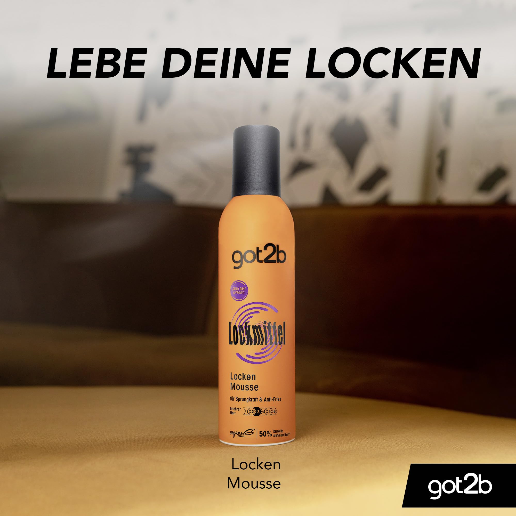 got2b Mousse Lockmittel Schaumfestiger Lockenschaum 250 ml Halt 3