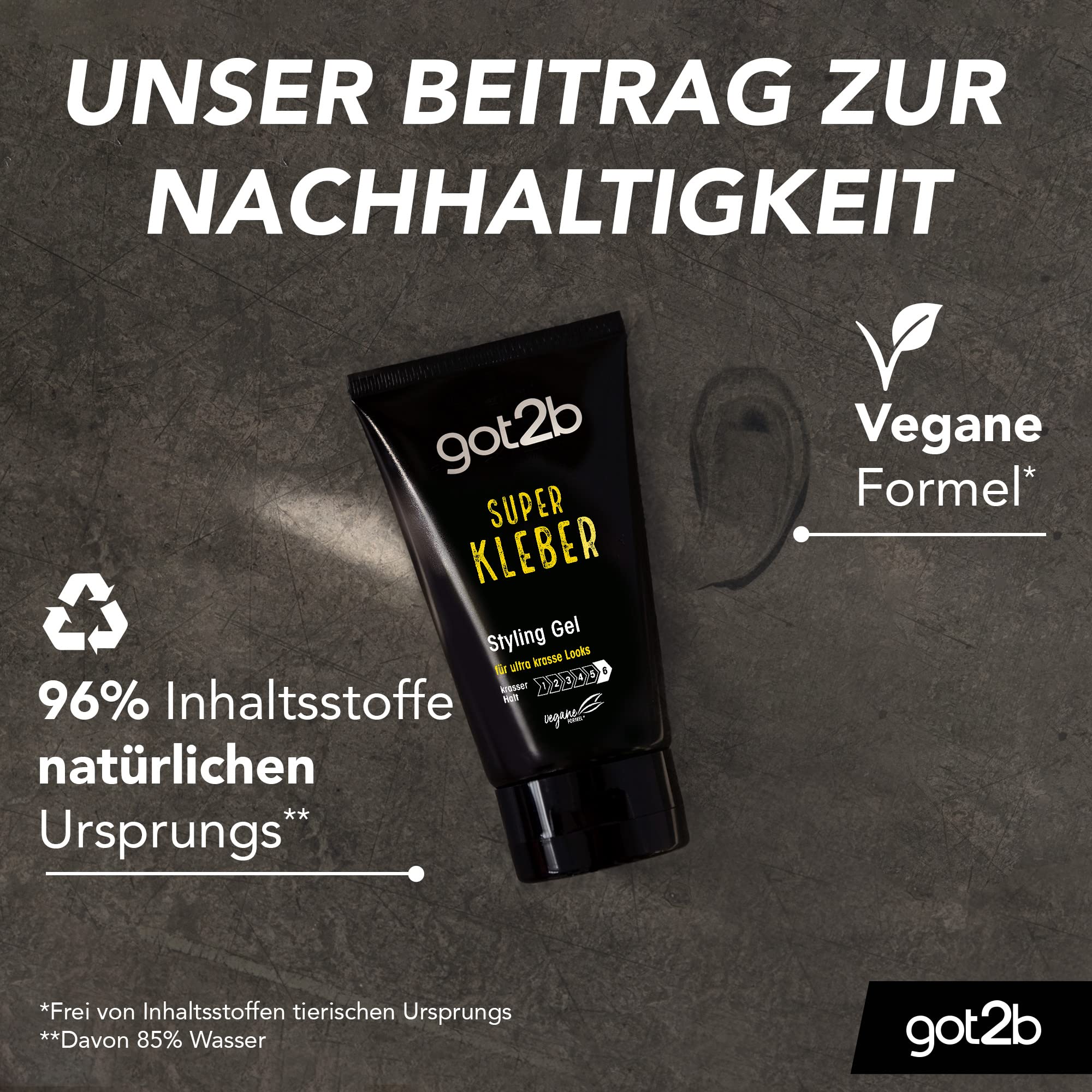 got2b Kleber Haar Gel Halt 6 Styling Gel 150 ml wasserfest