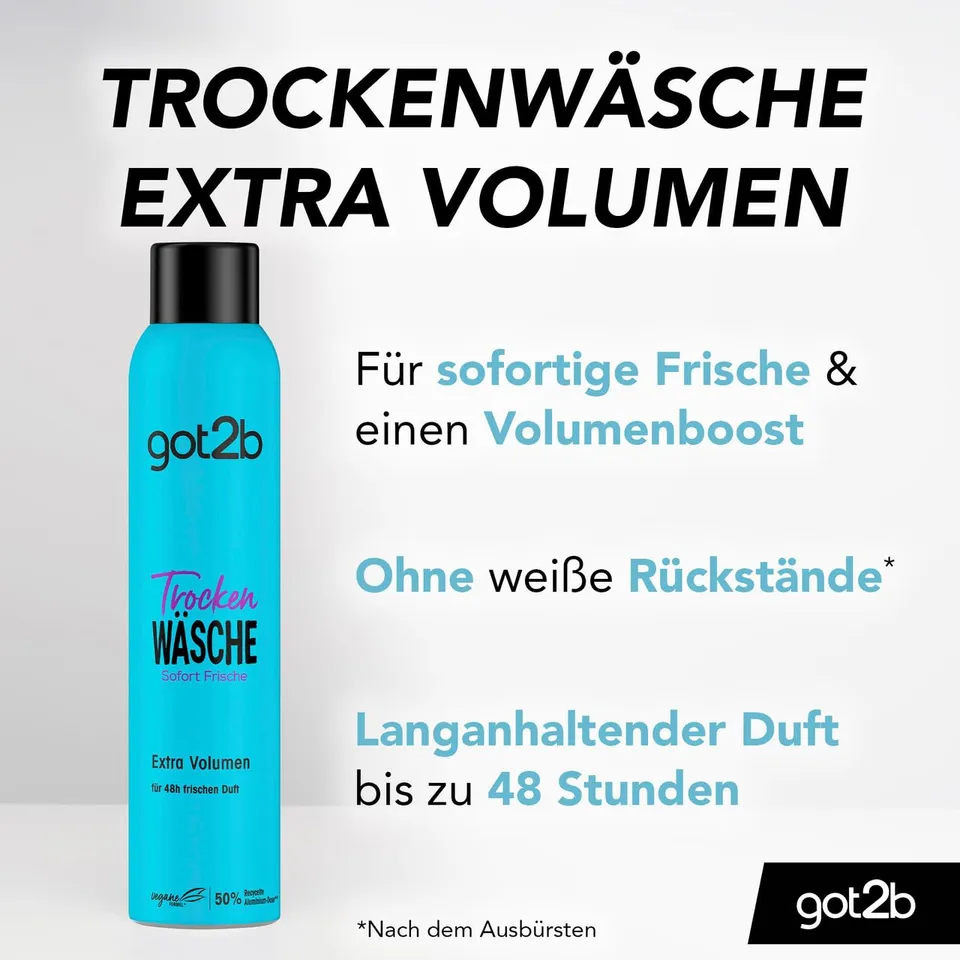 got2b Trockenwäsche Extra Volumen Trockenshampoo 2x200 ml