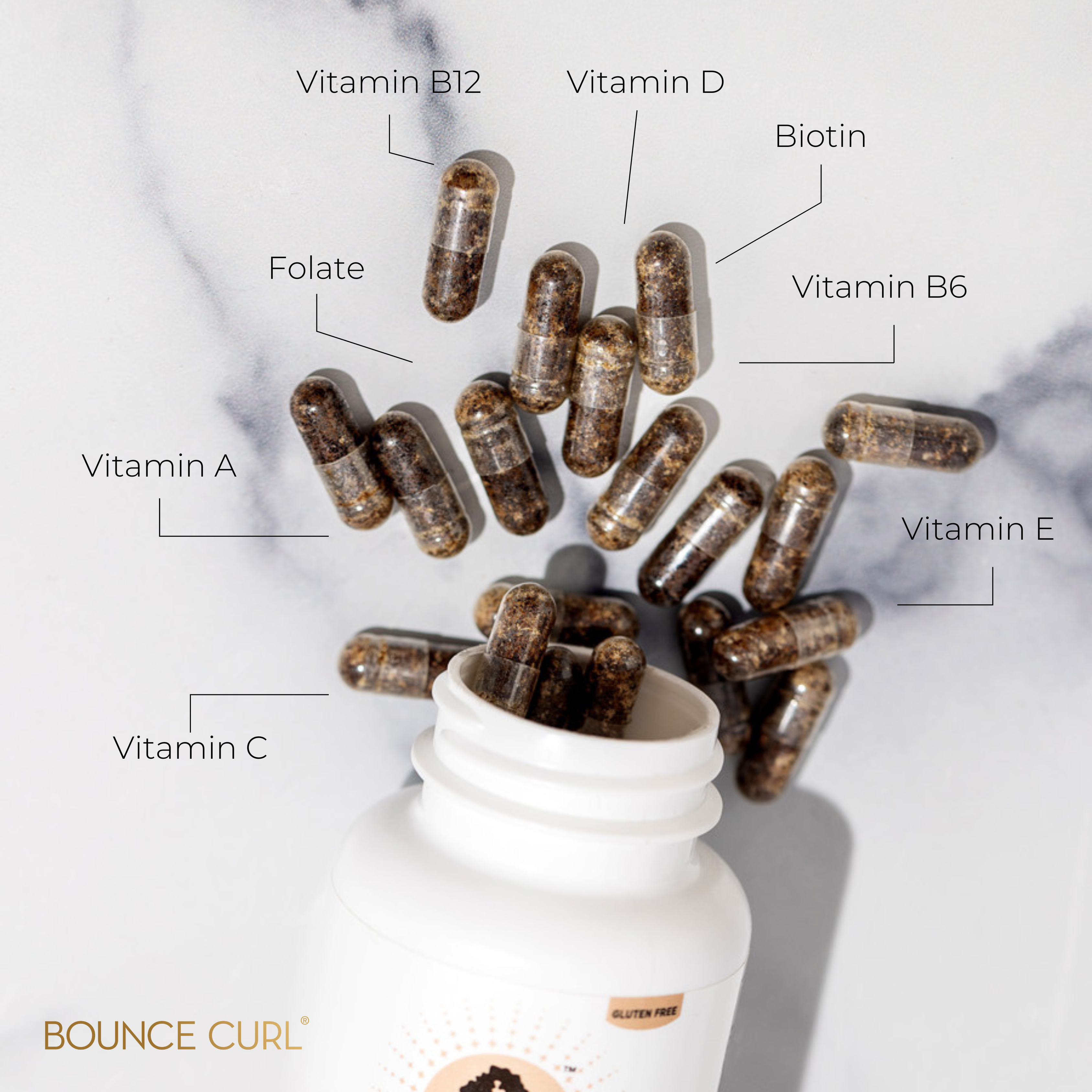 Bounce Curl Hair Vitamins Haarkapseln vegan