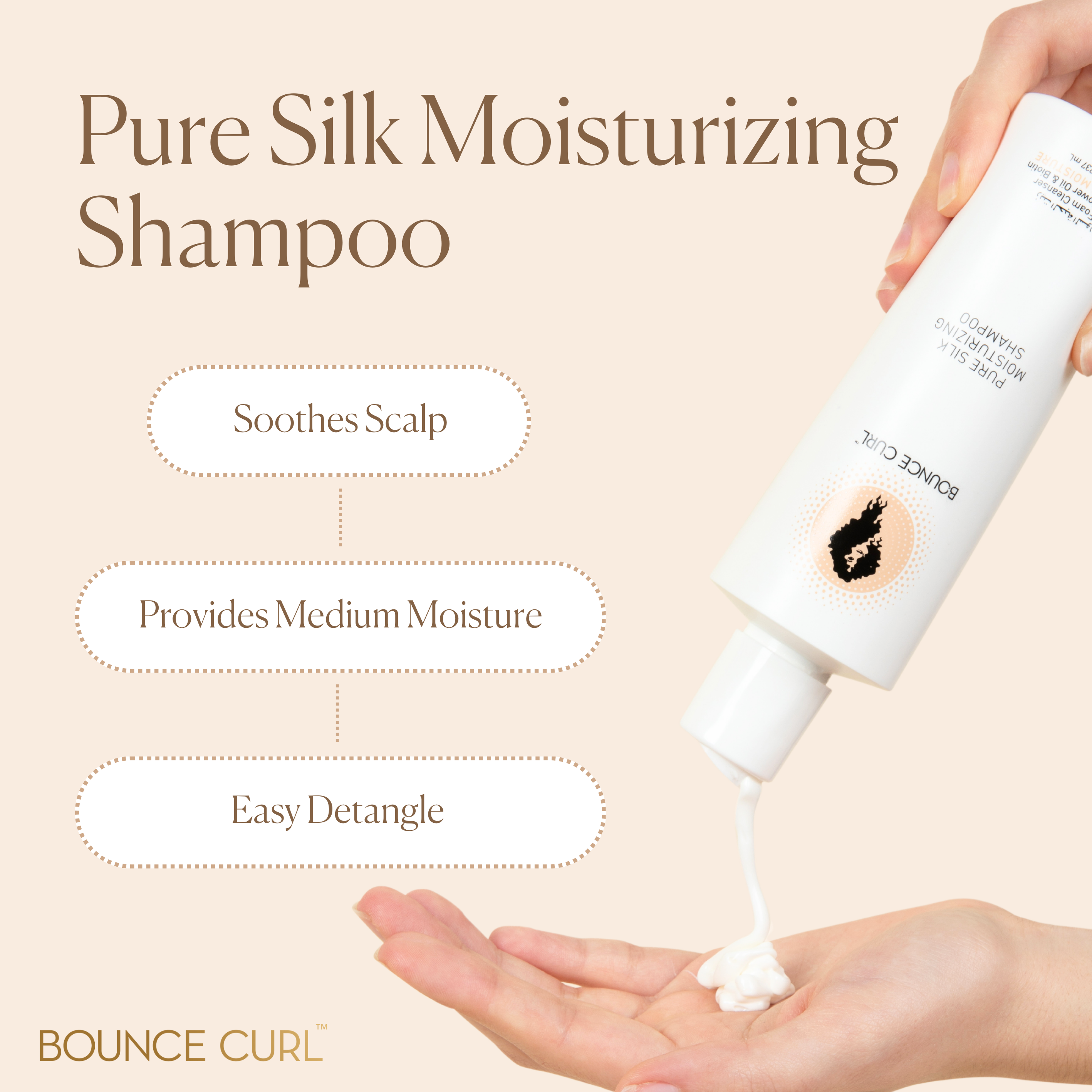 Bounce Curl Pure Silk Moisturizing Shampoo Citrus feines Haar