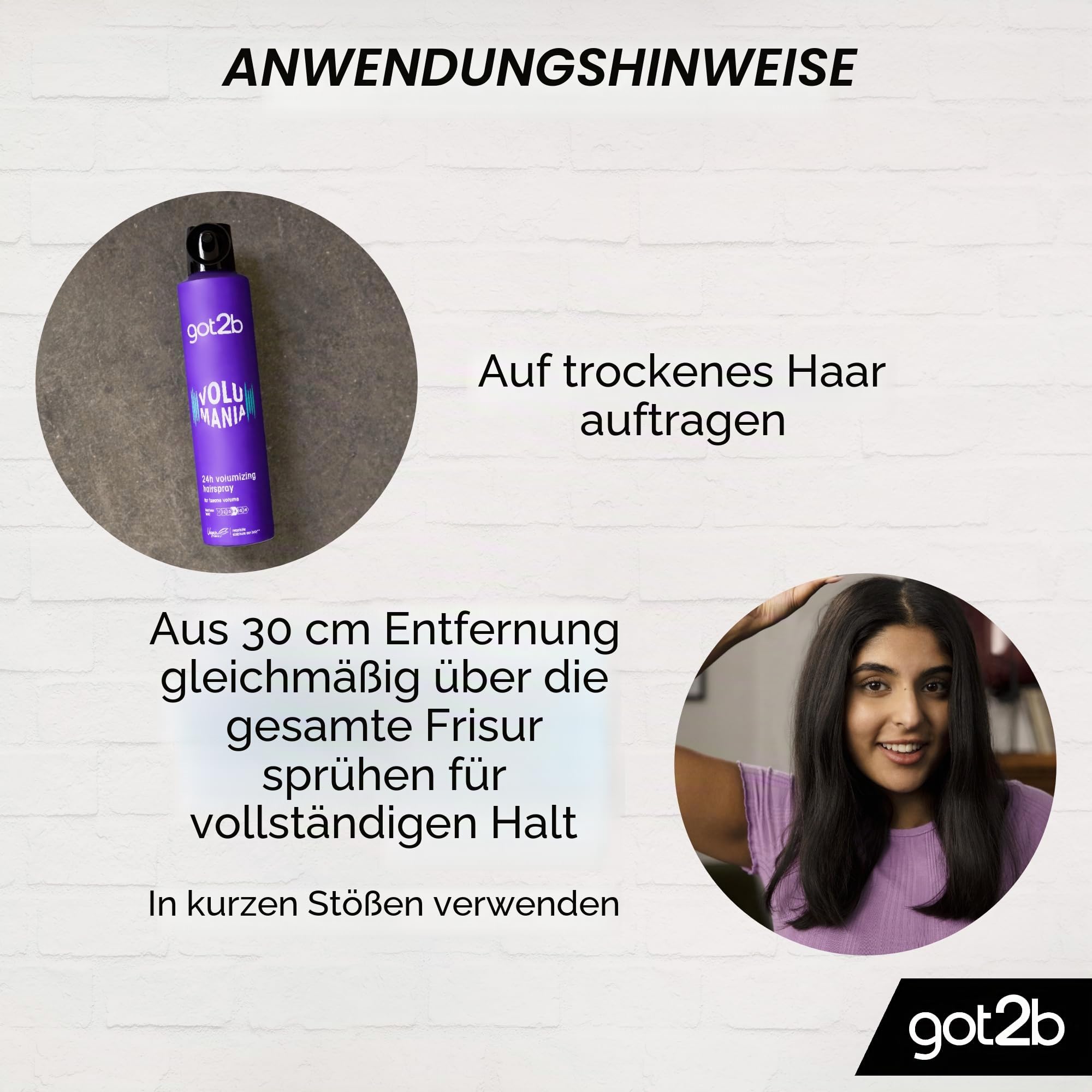 got2b Volumania Volumen-Haarspray 300ml Halt 4 vegan Volumen