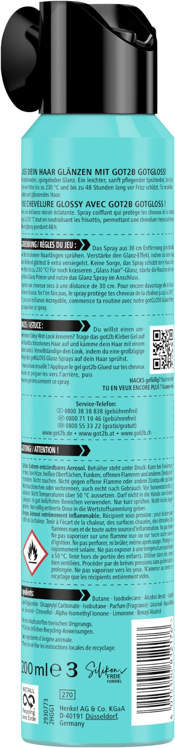 got2b gotGloss Glanzspray Glass Hair 200 ml