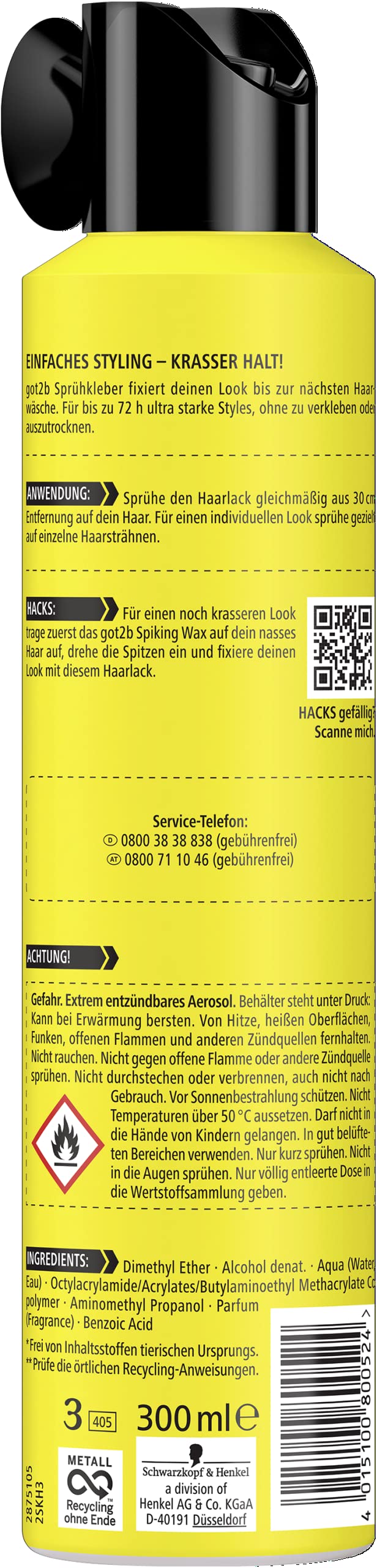 got2b Freeze Haarlack Sprühkleber Halt 6 300 ml