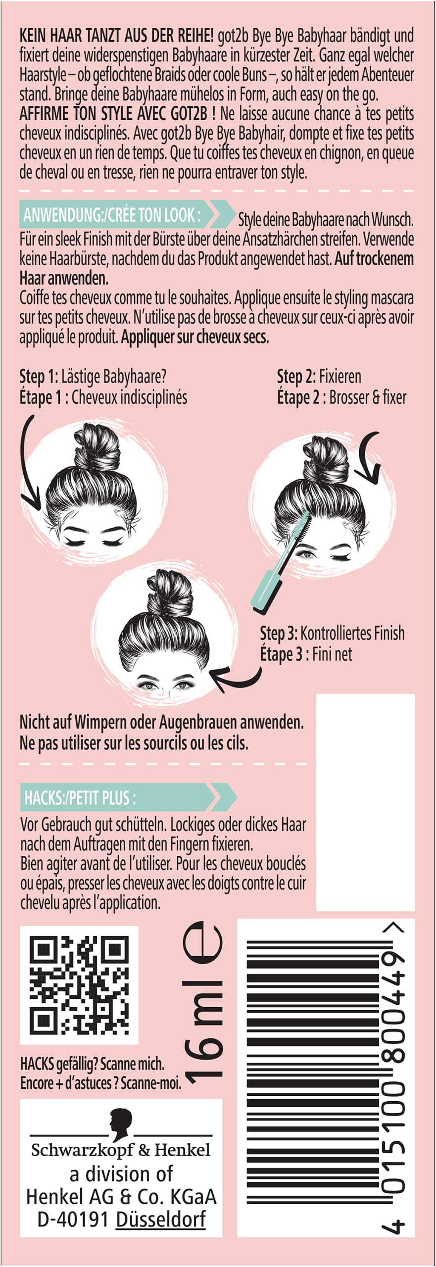 got2b Bye Bye Babyhaar Mascara Bürste Glanz 16 ml