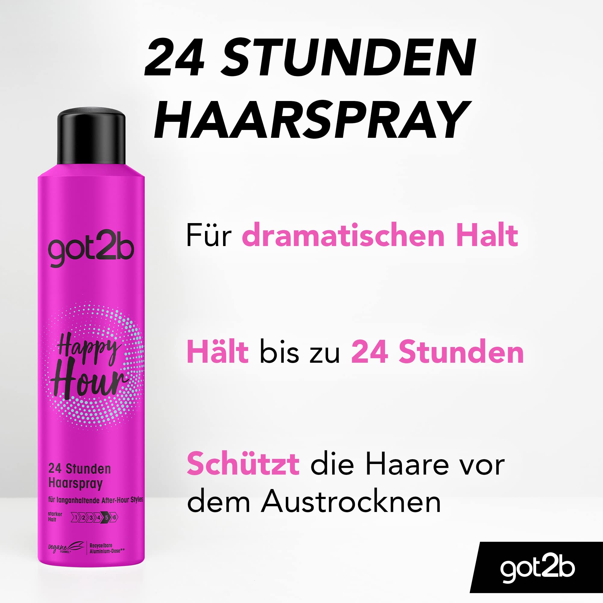 got2b Happy Hour Halt 5 Haarspray 300 ml 24h Halt