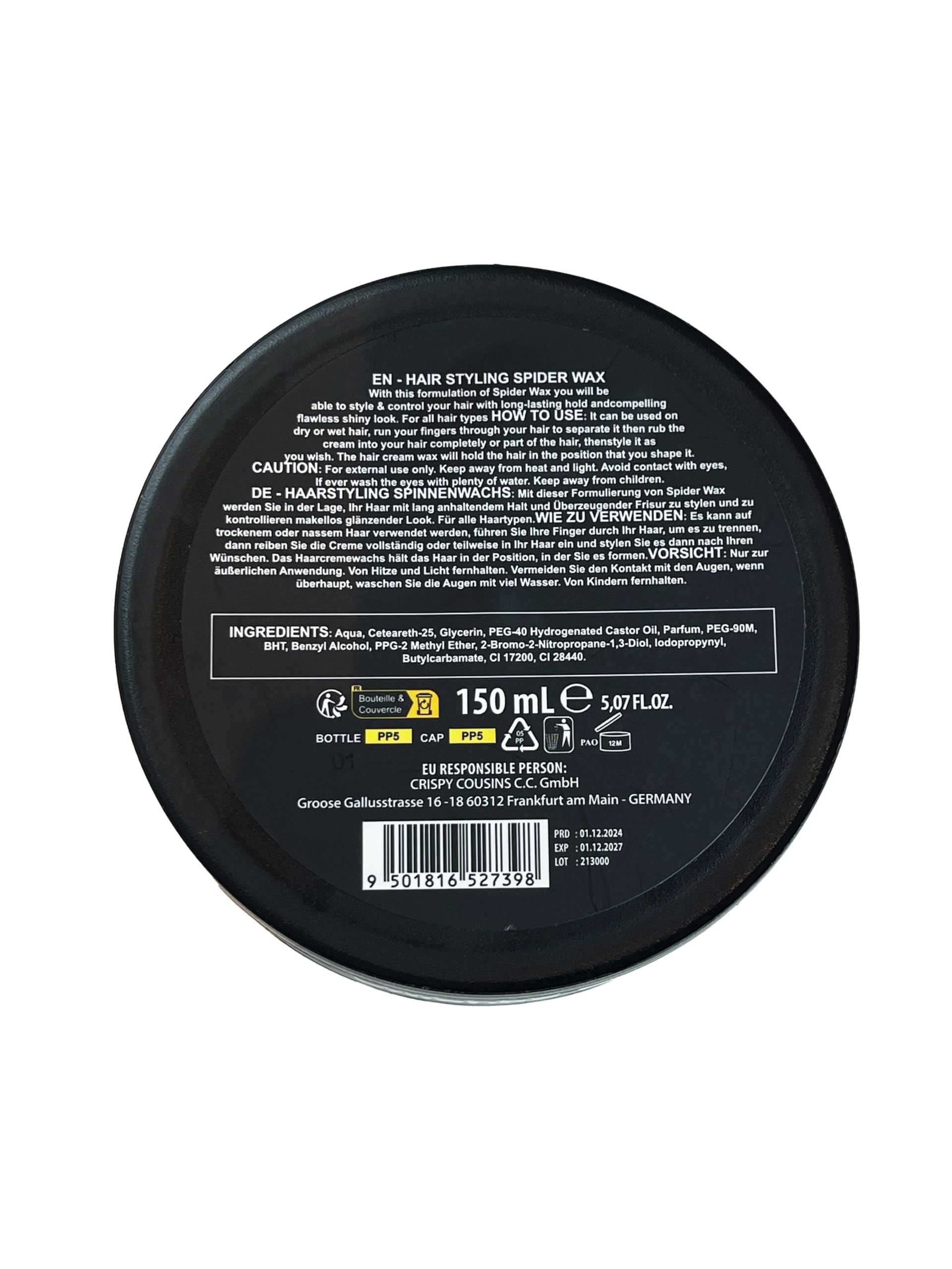 Crispy Haarwachs Glanz Wet-Look starker Halt 150 ml