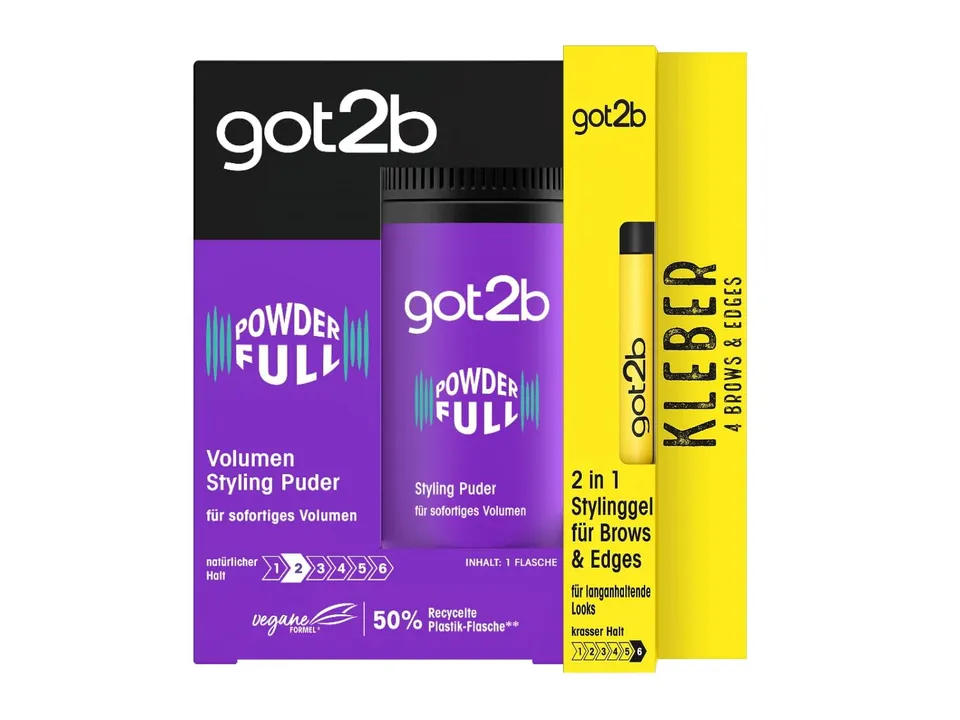 got2b Powderful + Glued Brows Edges Styling Set 2er Pack