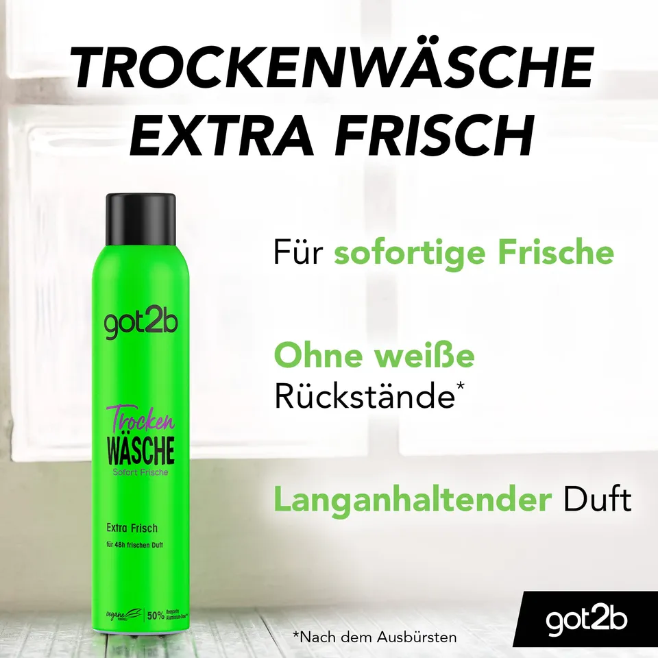 got2b Trocken Wäsche Trockenshampoo Extra Frisch 2x200 ml