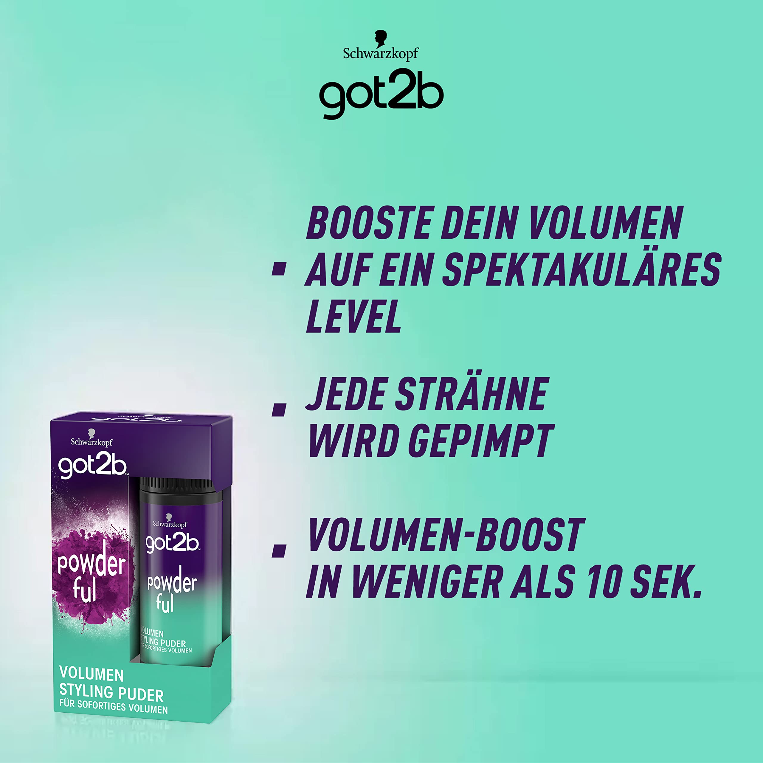 got2b Powder'ful Volumen Puder 10g Halt 4 Ansatz Volumen