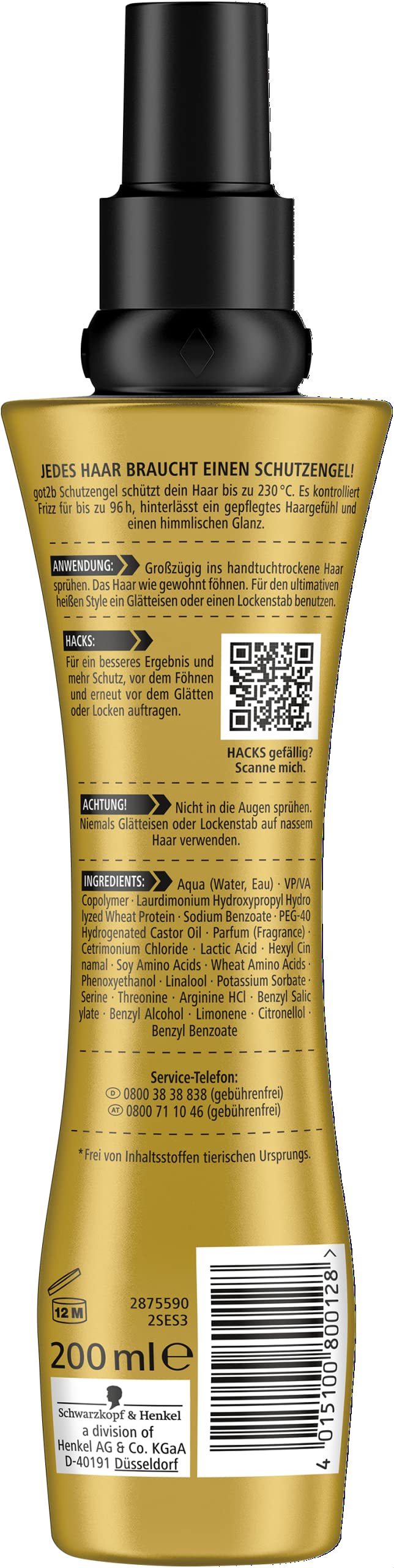 got2b Schutzengel Hitzeschutz-Spray 200 ml Gloss-Finish