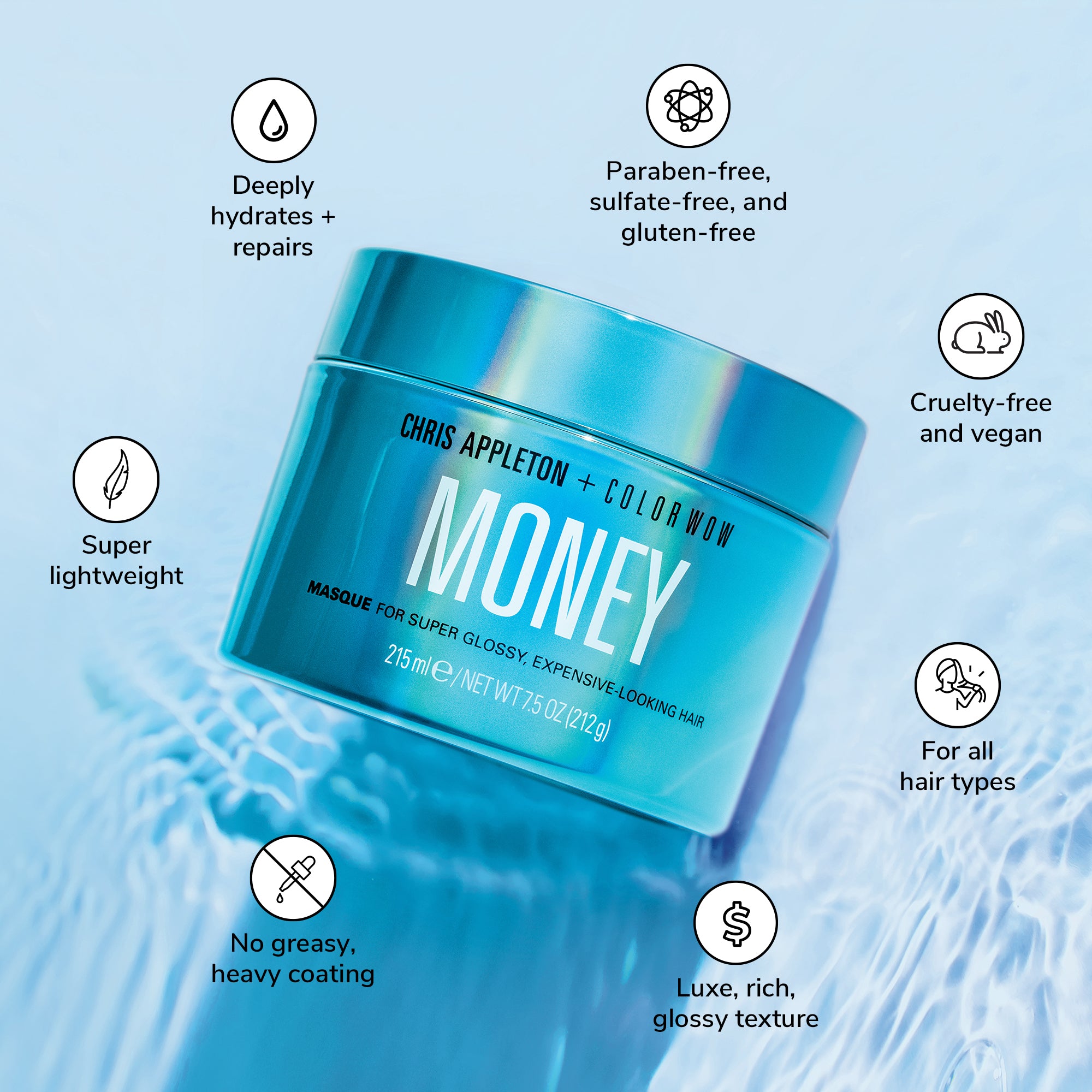 Color Wow Money Masque Haarmaske trockenes Haar 215 g