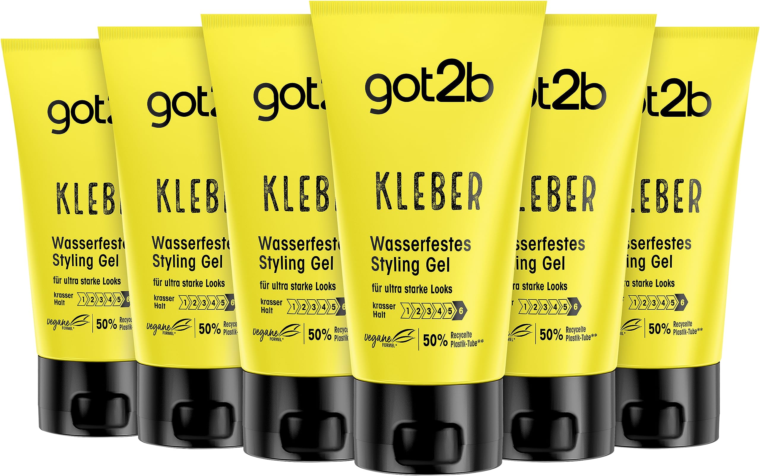 got2b Kleber Haar Gel Halt 6 Styling Gel 6x150 ml Set