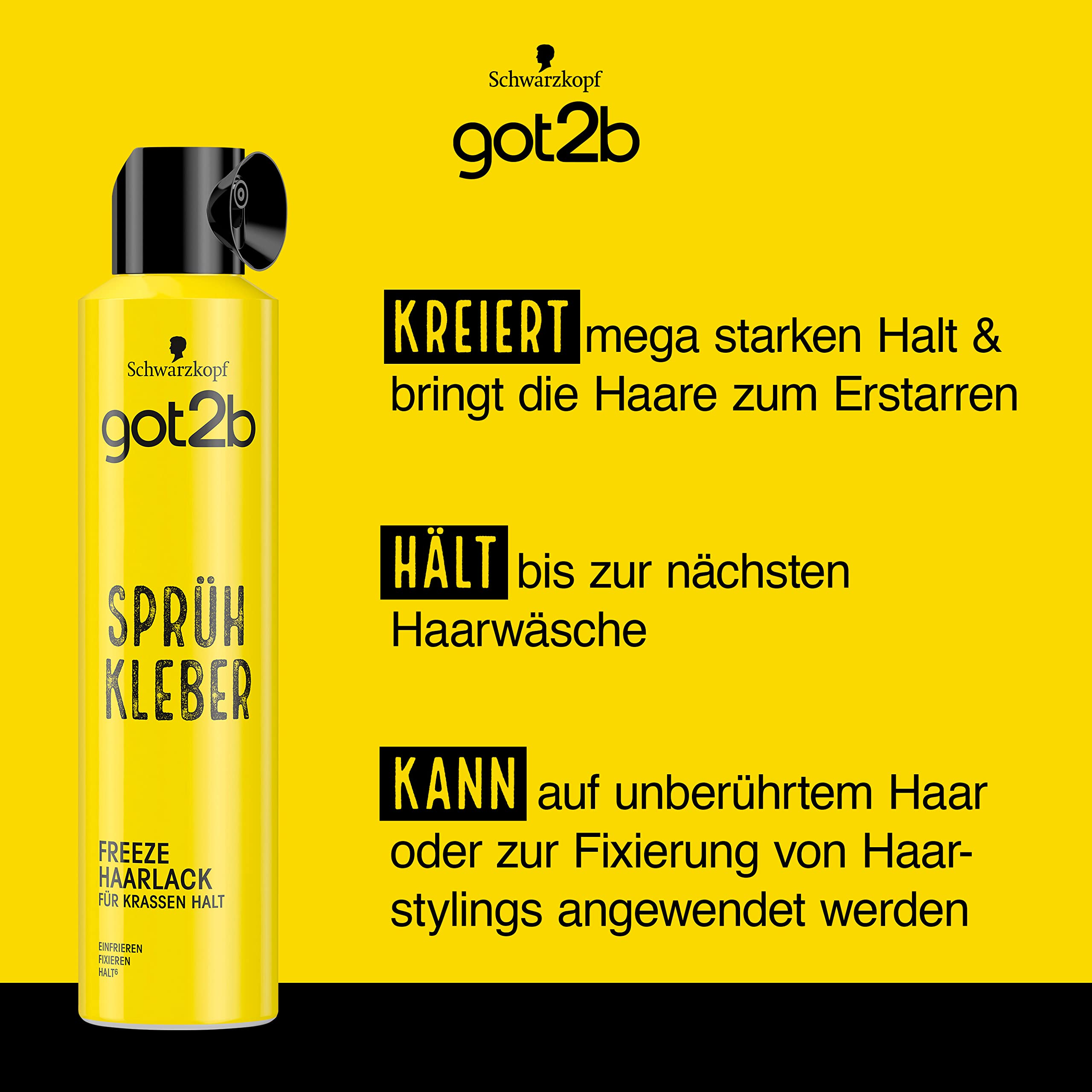 got2b Sprühkleber Freeze Haarlack 300ml Halt 6 Fixierung