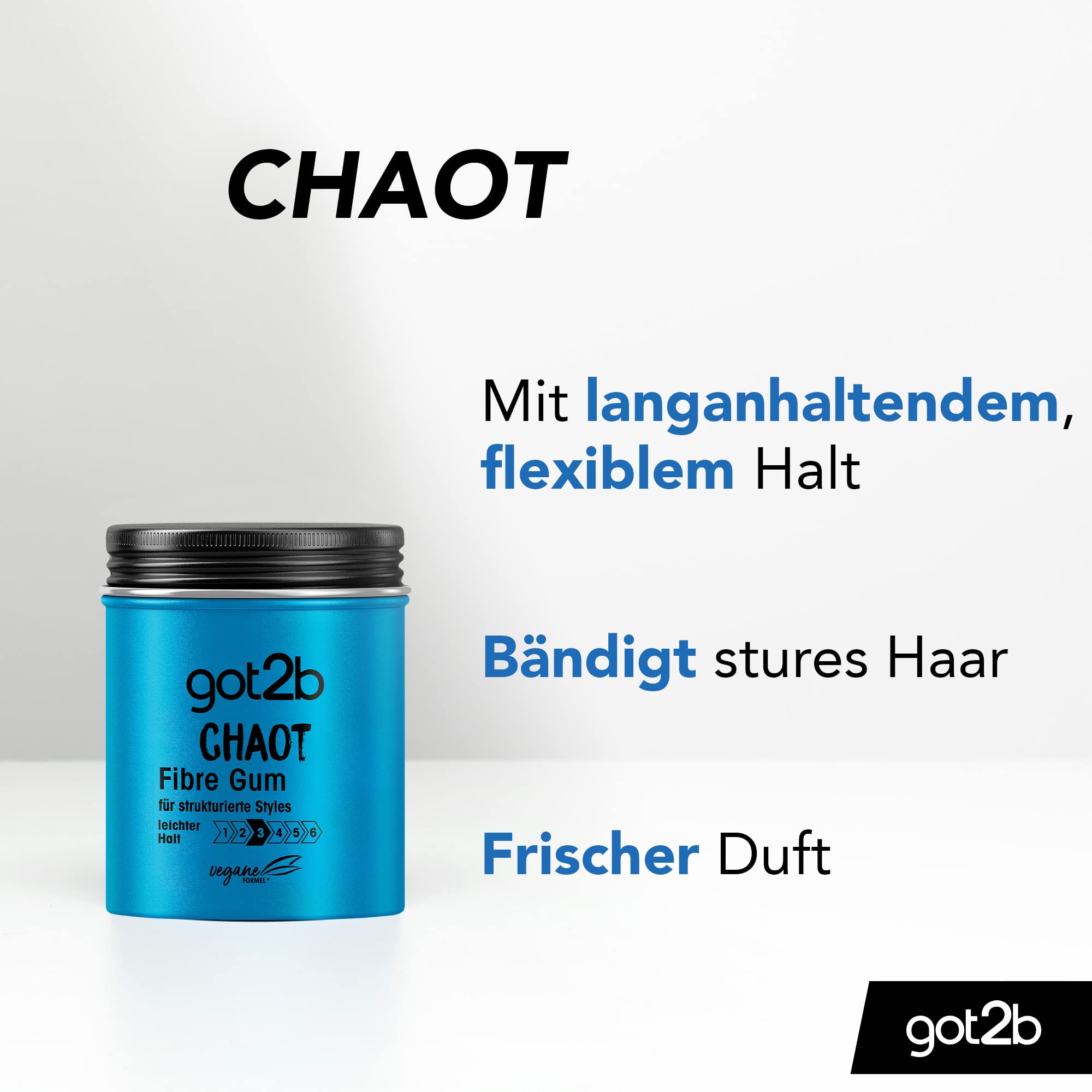 got2b Chaot Fibre Gum Haarwachs 1 g frisch Halt 3