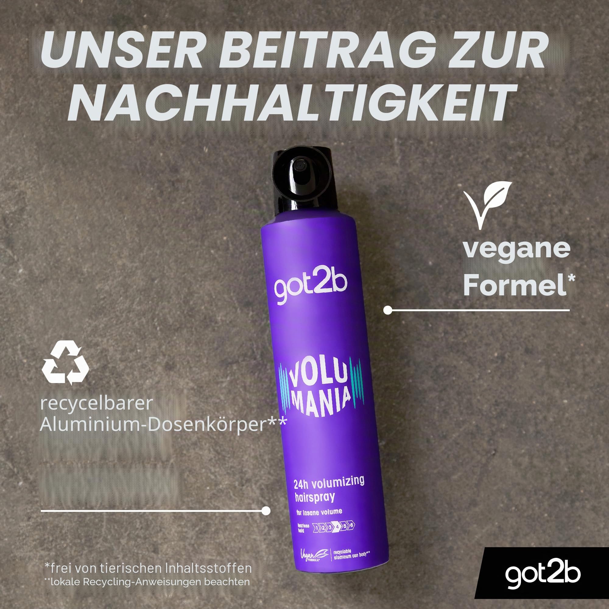 got2b Volumania Volumen-Haarspray 300ml Halt 4 vegan Volumen