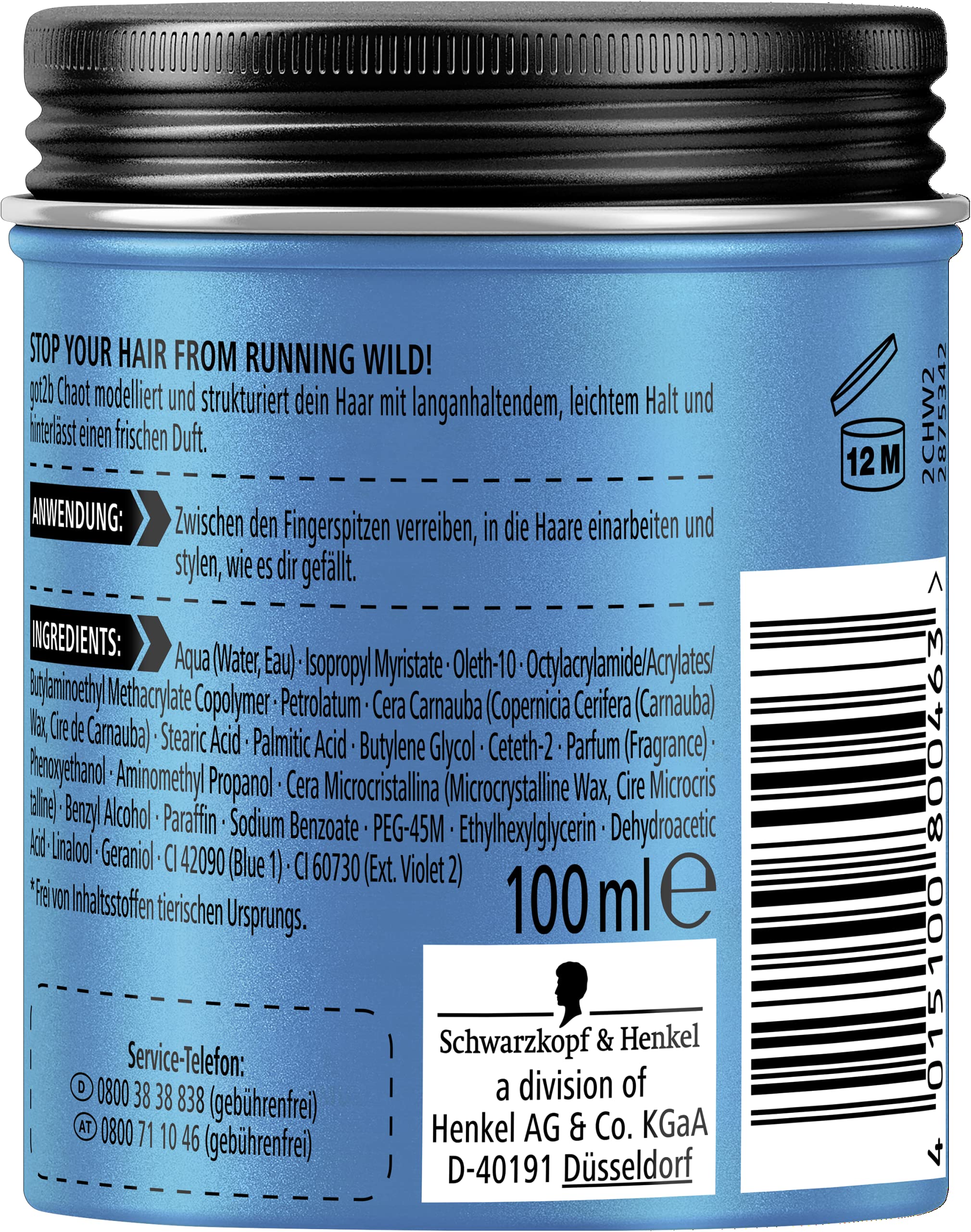 got2b Chaot Fibre Gum Haarwachs 1 g frisch Halt 3