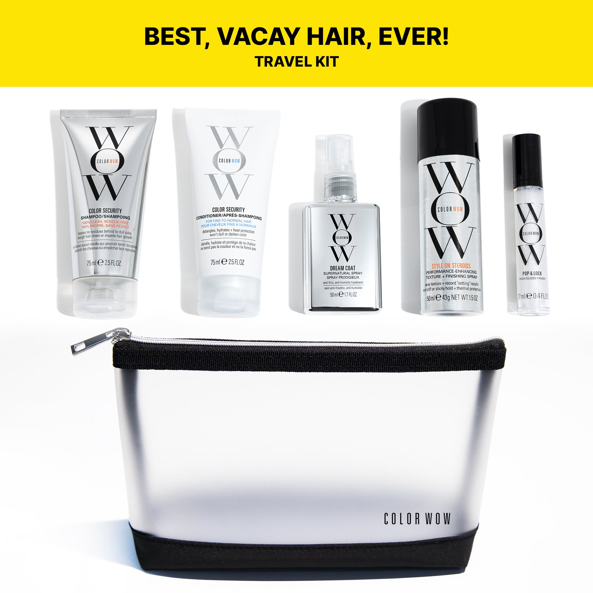 Color Wow Best Vacay Hair Travel Kit Reiseset Frizz Glanz