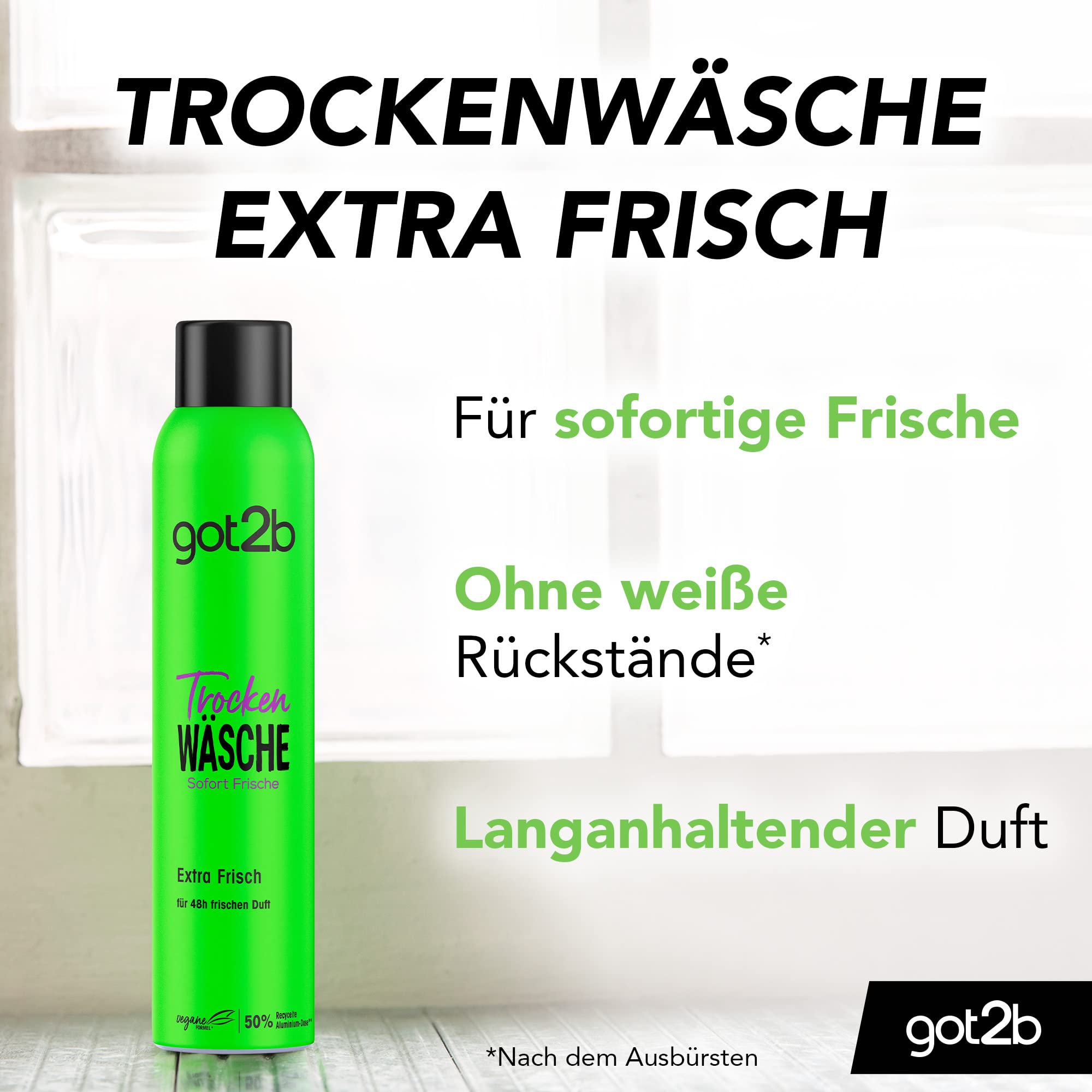 got2b Trocken Wäsche Trockenshampoo Extra Frisch 2x200 ml