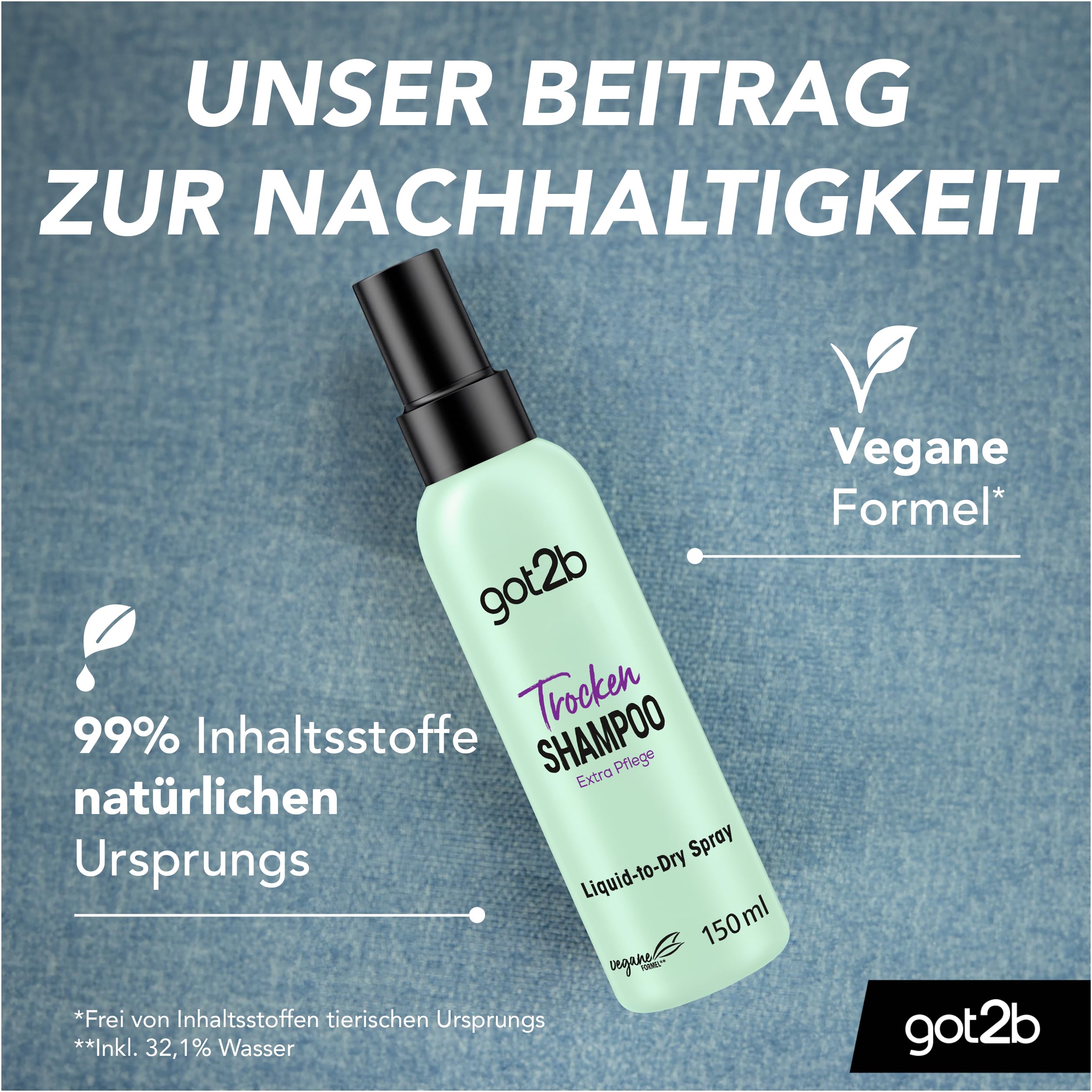 got2b Extra Pflege Trockenshampoo Spray 2x150 ml fruchtig-floral