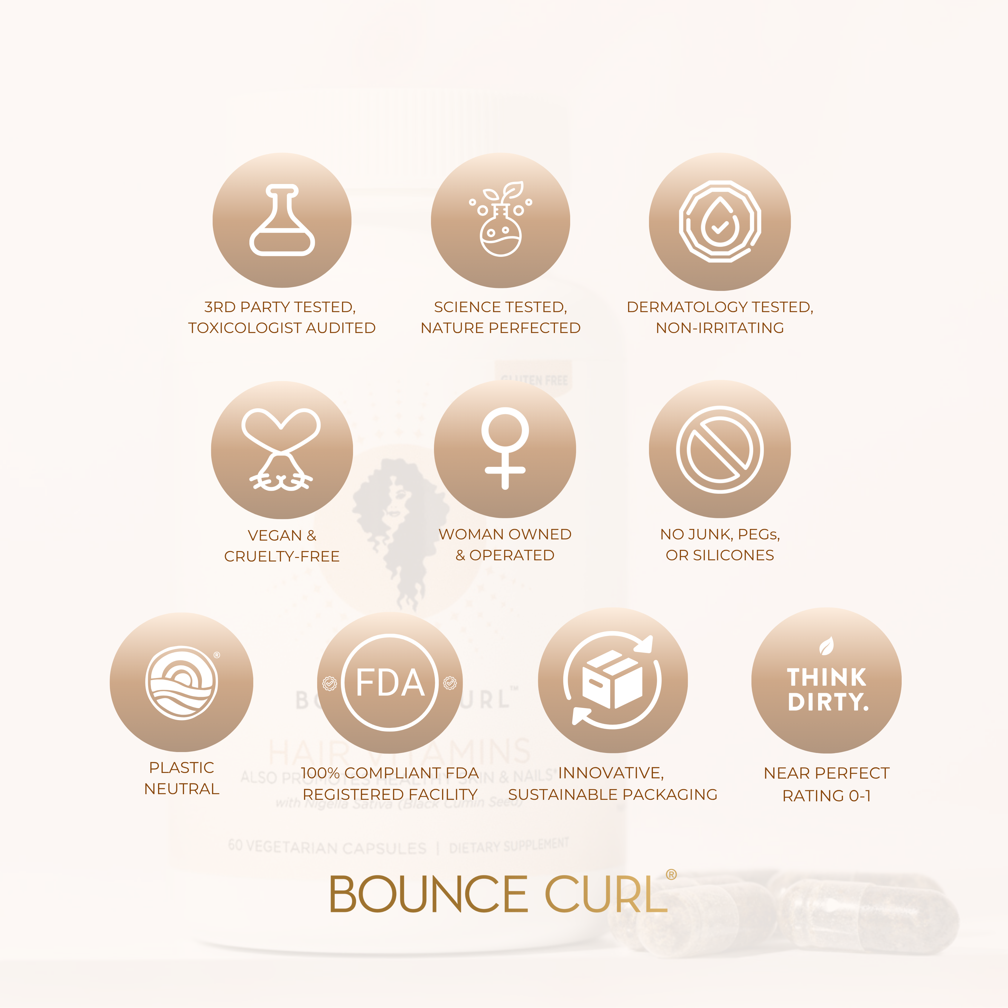Bounce Curl Hair Vitamins Haarkapseln vegan