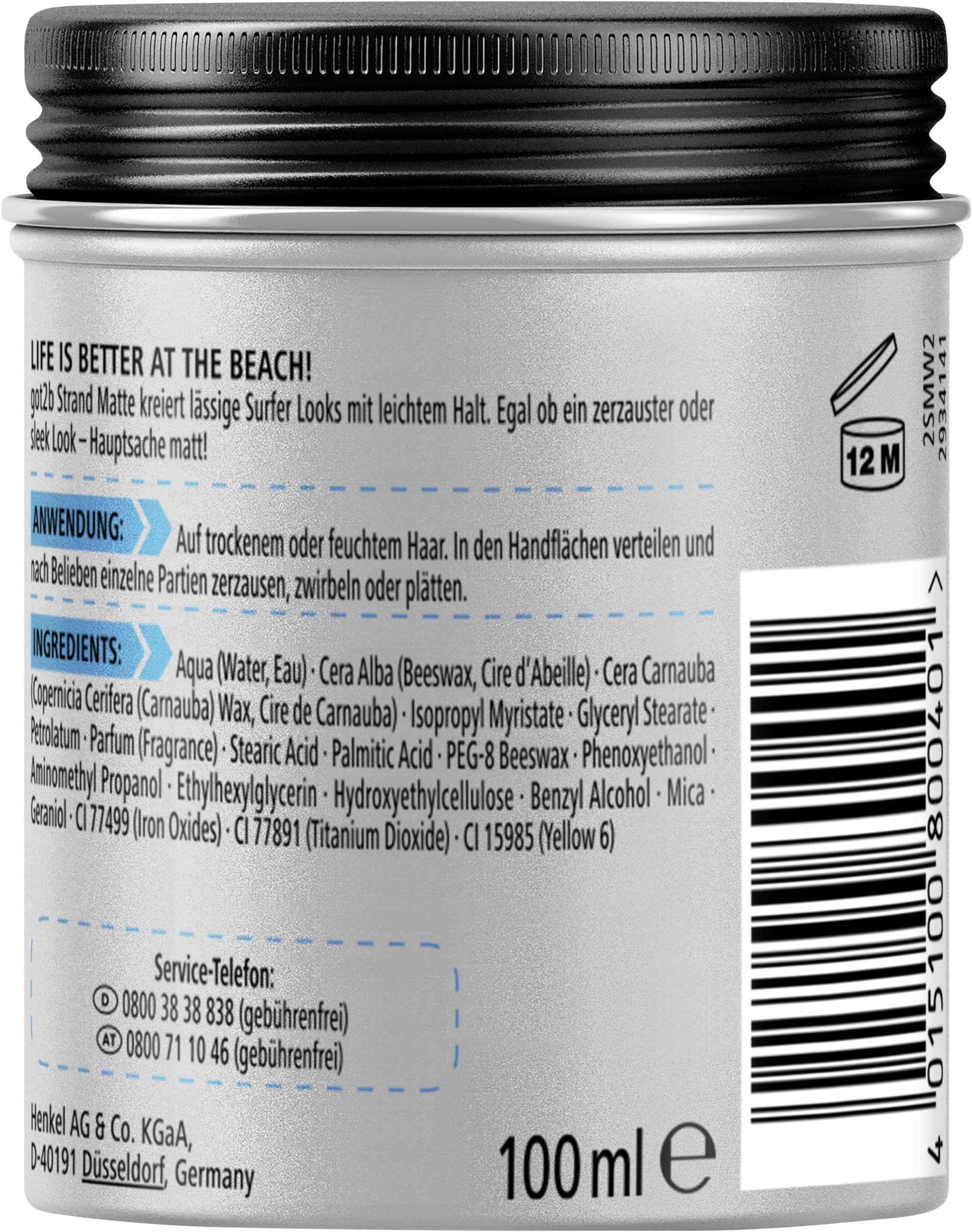 got2b Strand Matte Matt-Paste 100 ml leichter Halt