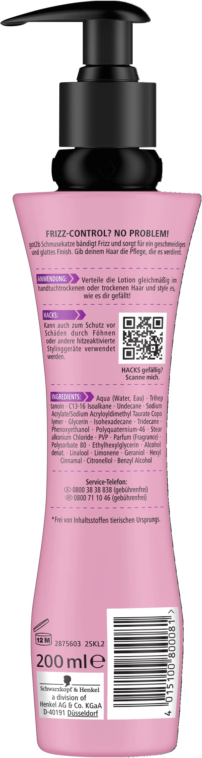got2b Schmusekatze Anti-Frizz Lotion Halt 2 2x 200 ml
