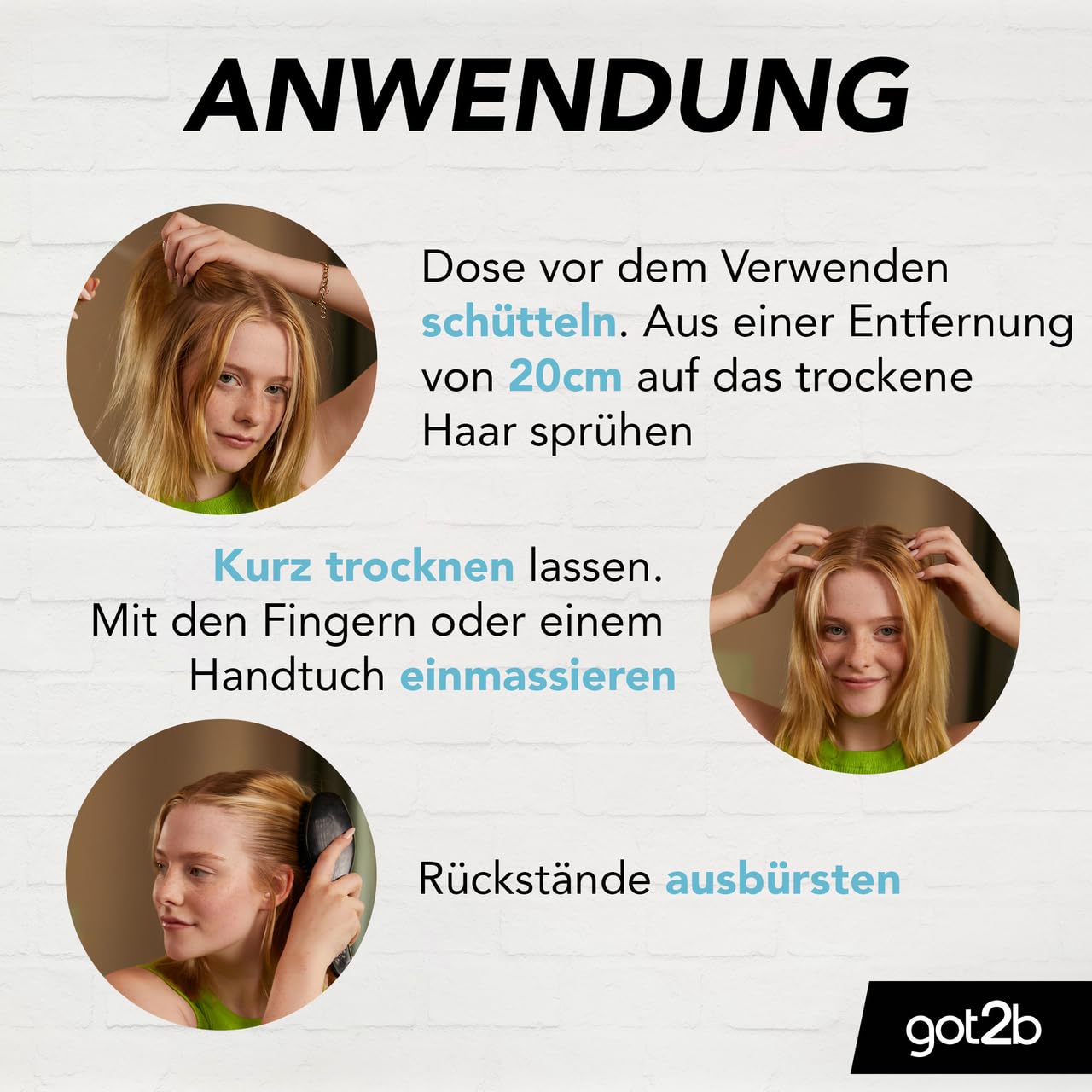 got2b Trockenwäsche Extra Volumen Trockenshampoo 2x200 ml