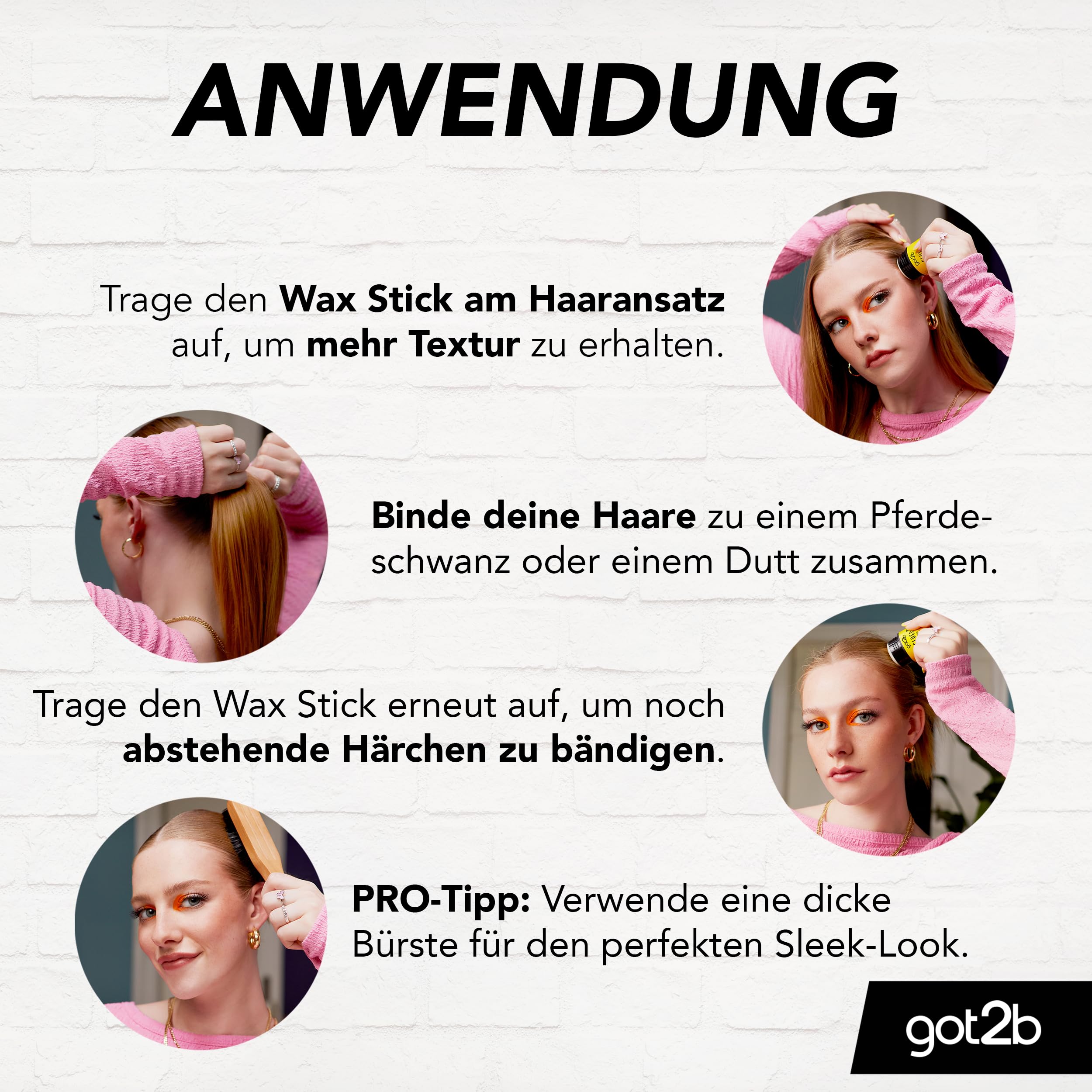 got2b Kleber Wax Stick Haarwachs 50 g Sleek Look