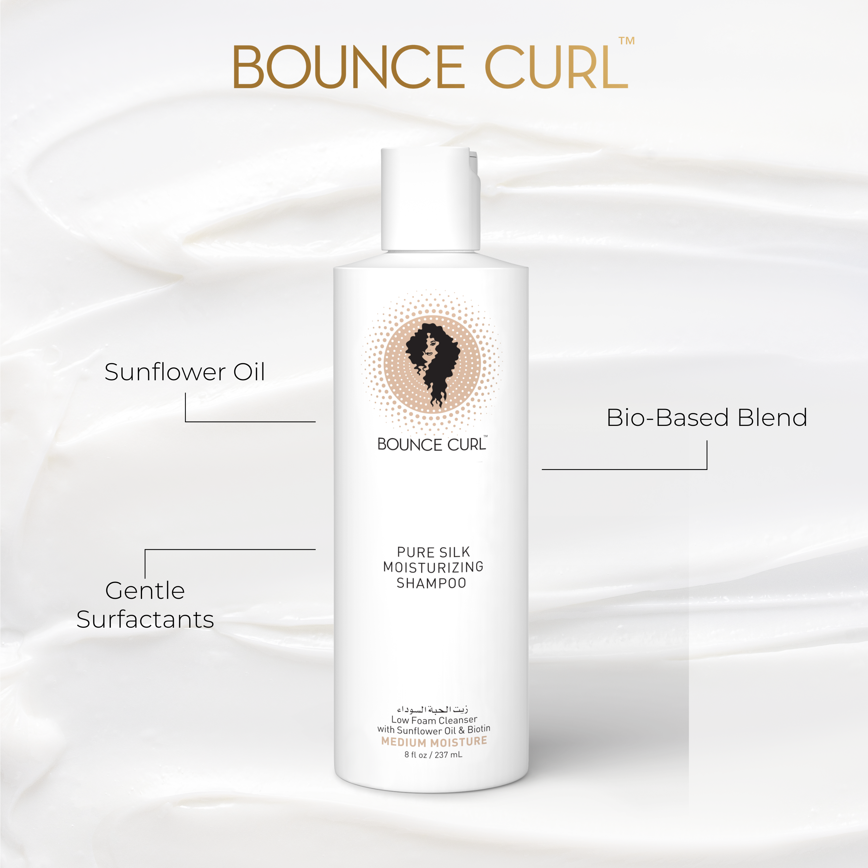 Bounce Curl Pure Silk Moisturizing Shampoo Citrus feines Haar
