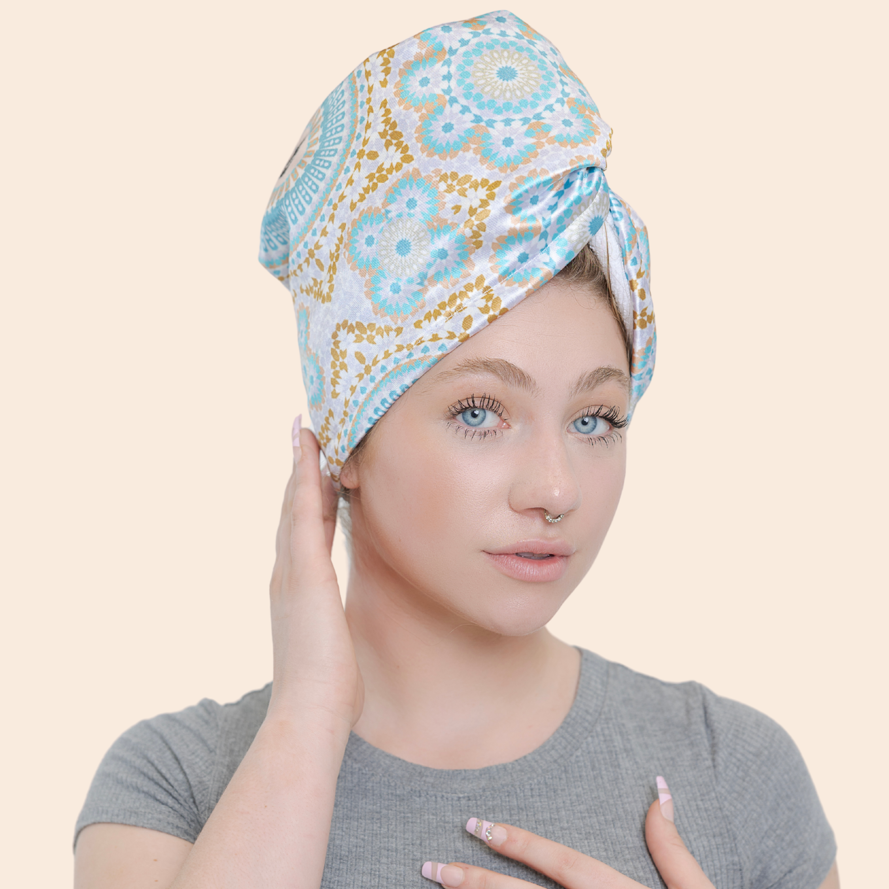 Bounce Curl Satin Microfiber Turban Haarturban