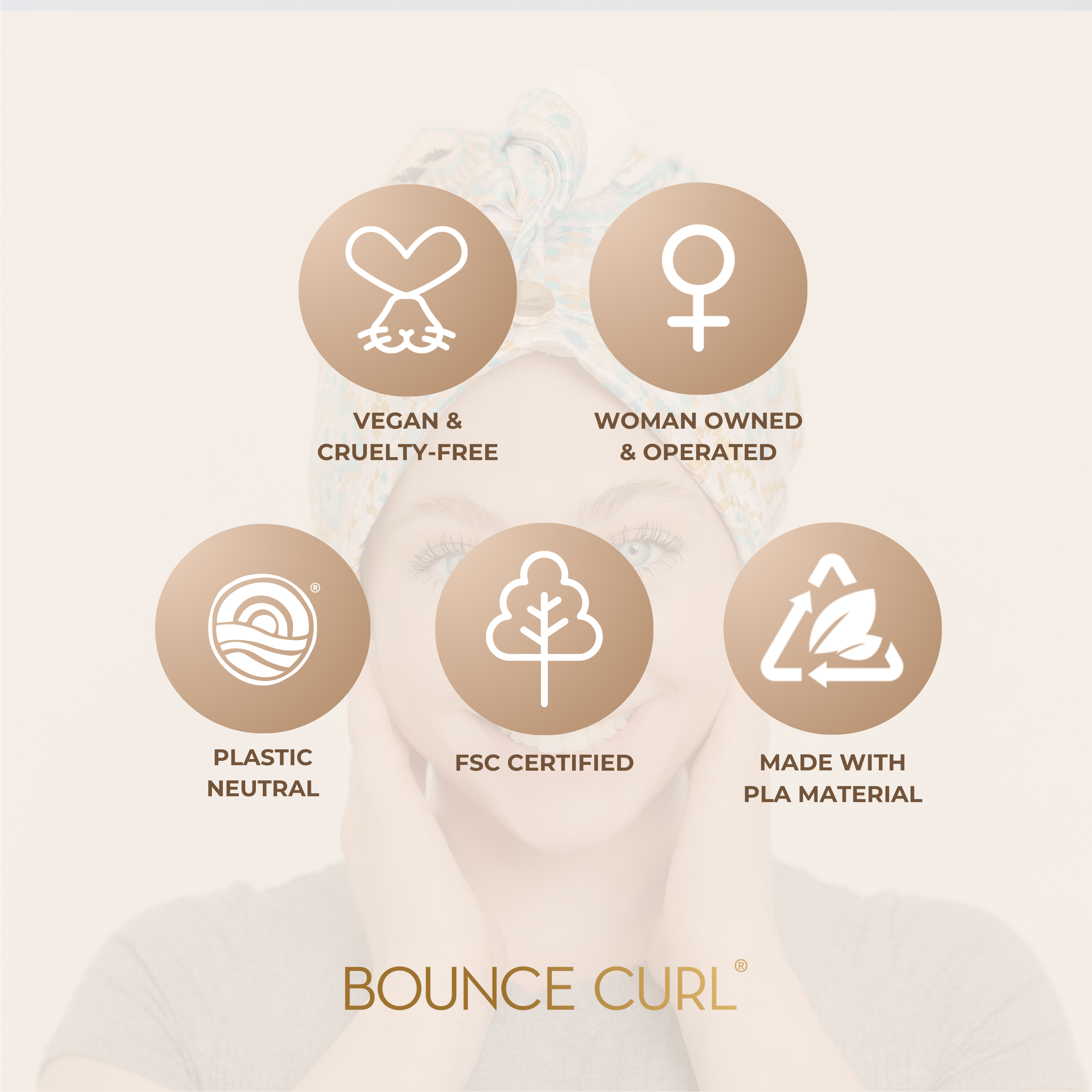 Bounce Curl Satin Microfiber Turban Haarturban