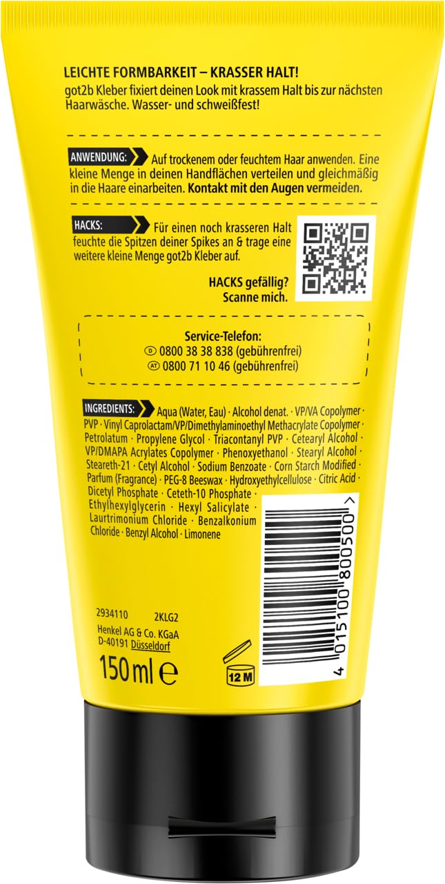 got2b Kleber Haar Gel Halt 6 Styling Gel 6x150 ml Set
