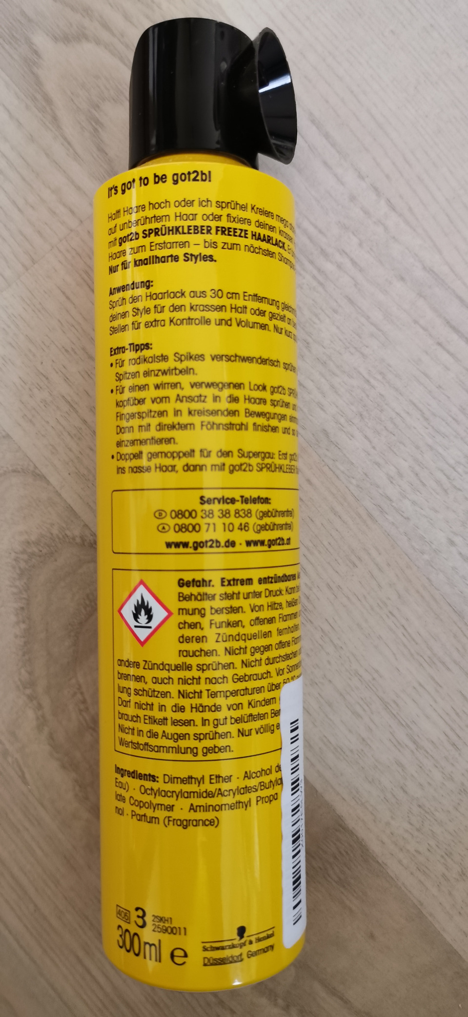 got2b Sprühkleber Freeze Haarlack 300ml Halt 6 Fixierung