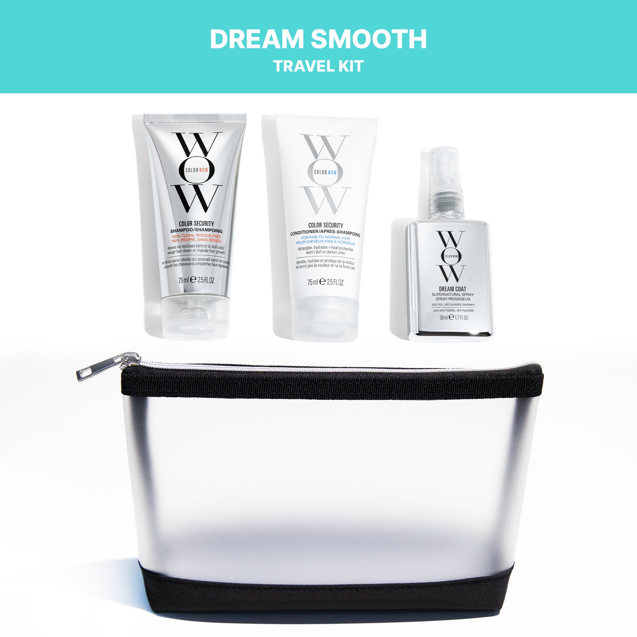 Color Wow Dream Smooth Travel Kit Glass Hair Reiseset