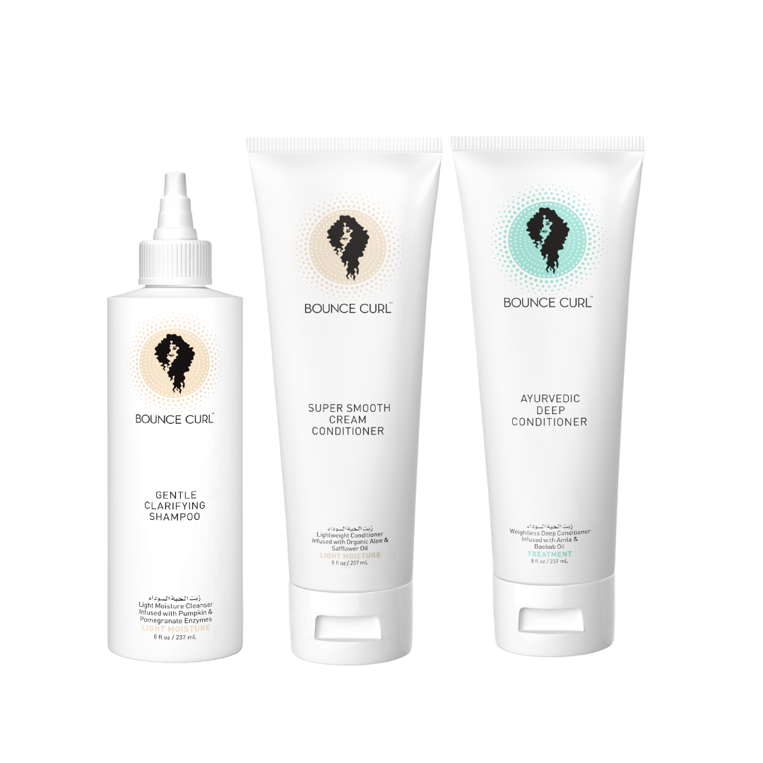 Bounce Curl Cleanse & Hydrate Kit Locken Set Shampoo Kur