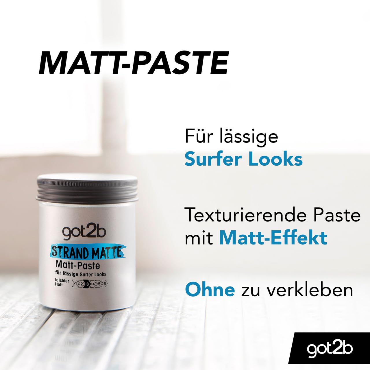 got2b GEL CREME WAX Strand Matte Matt-Paste 117g 6er Pack leicht