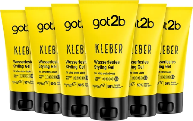 got2b Kleber Haar Gel Halt 6 Styling Gel 6x150 ml Set