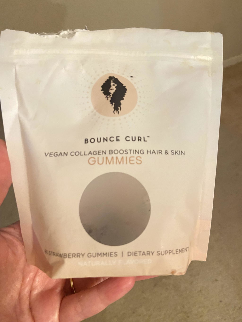 Bounce Curl Collagen Gummies Erdbeere vegan Haar Haut