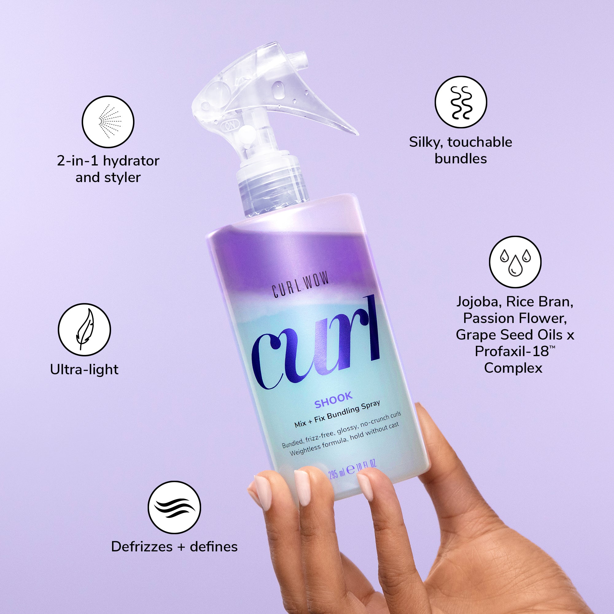 Color Wow Curl Wow Shook Mix+Fix Bundling Spray 10 fl oz