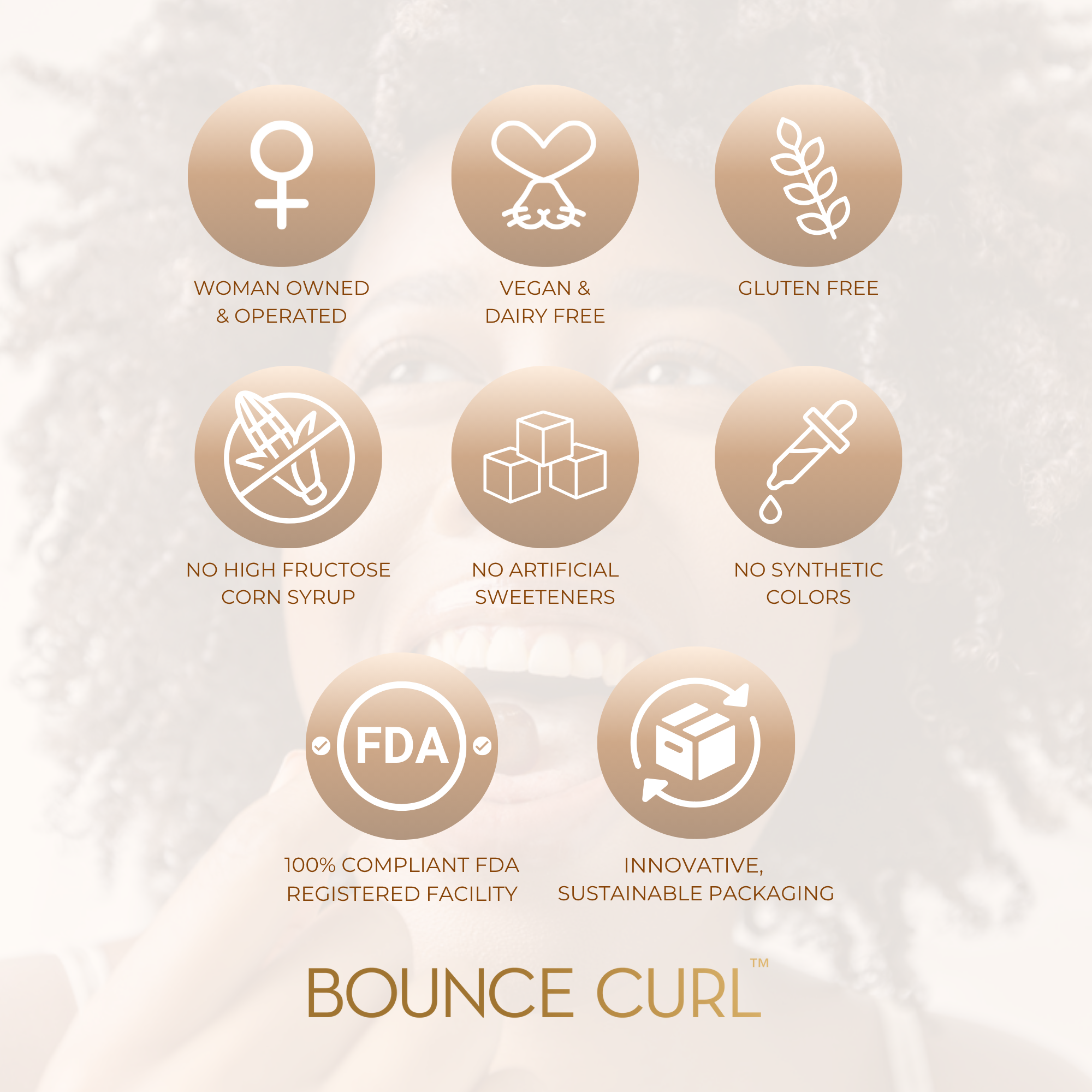 Bounce Curl Collagen Gummies Erdbeere vegan Haar Haut