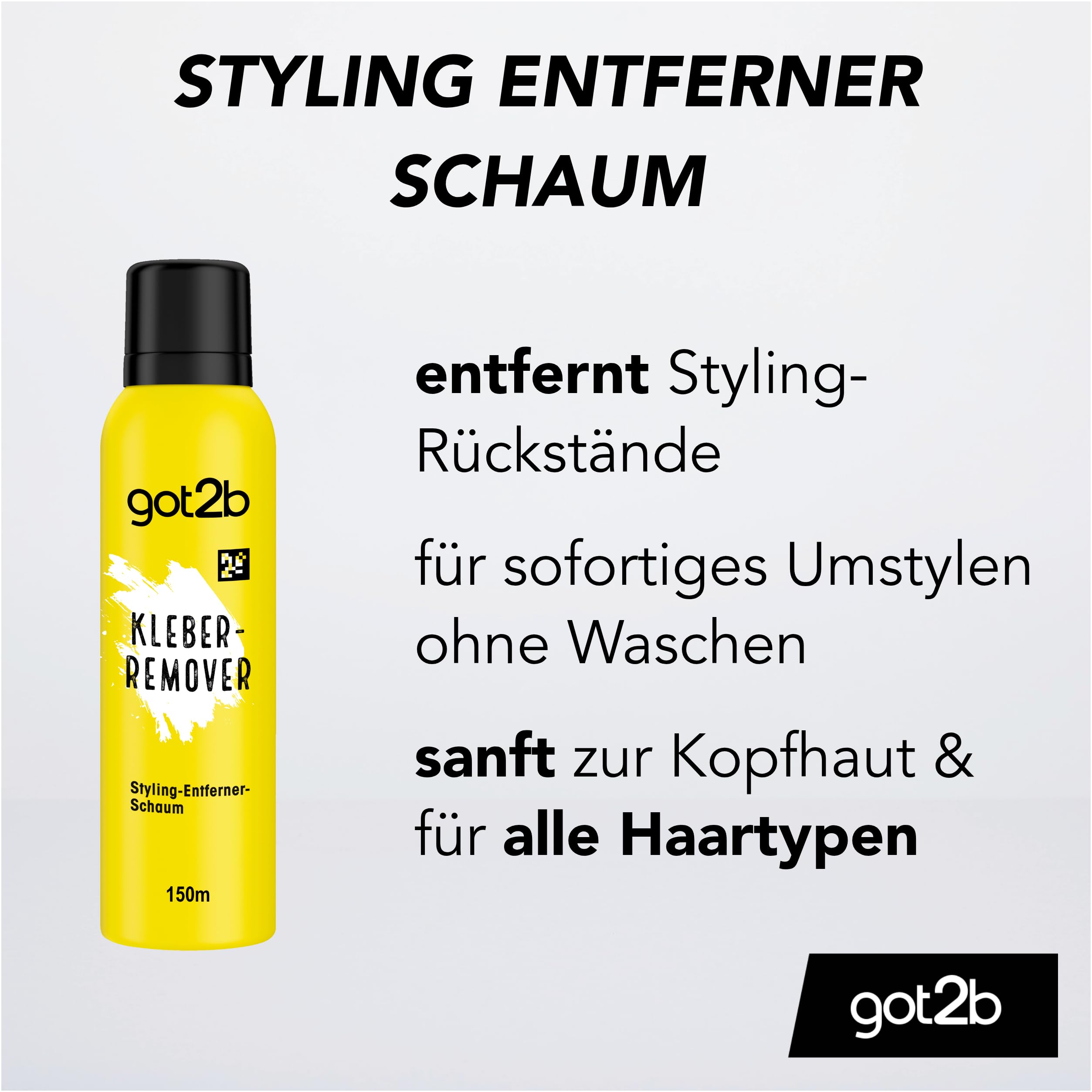 got2b MOUSSE Kleber-Remover Styling-Schaum 150ml vegan