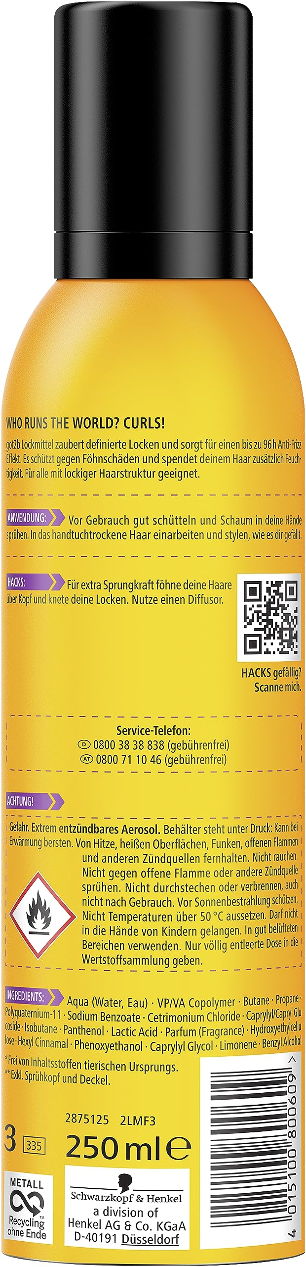 got2b Mousse Lockmittel Schaumfestiger Lockenschaum 250 ml Halt 3