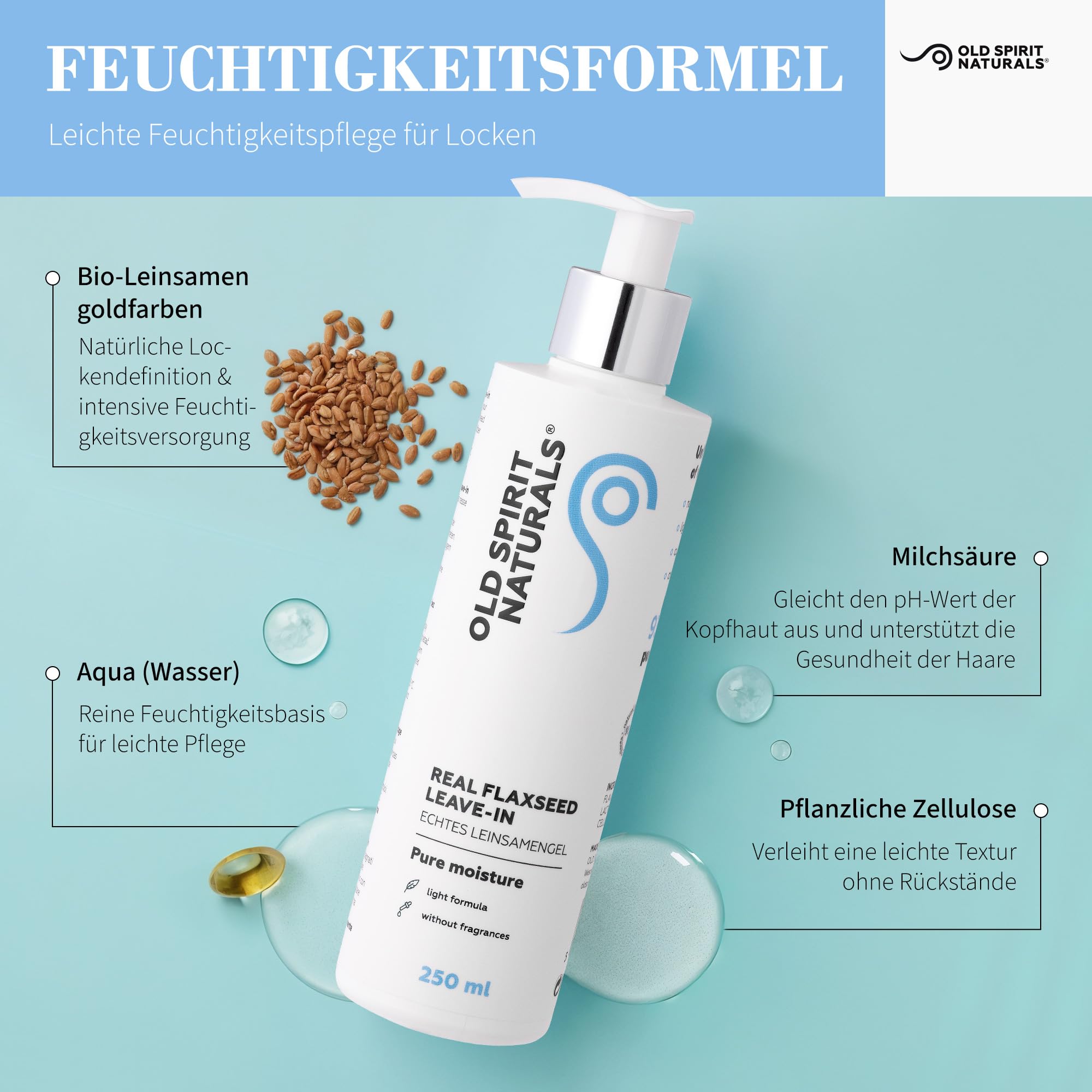 Old Spirit Naturals pure essentials Leinsamengel parfümfrei