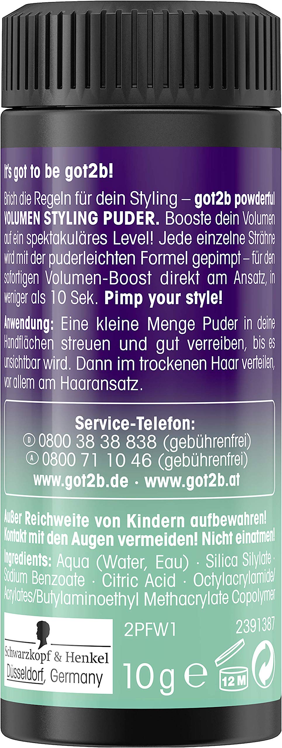 got2b PUDER Powder'ful Volumenpuder 10g Ansatz-Volumen