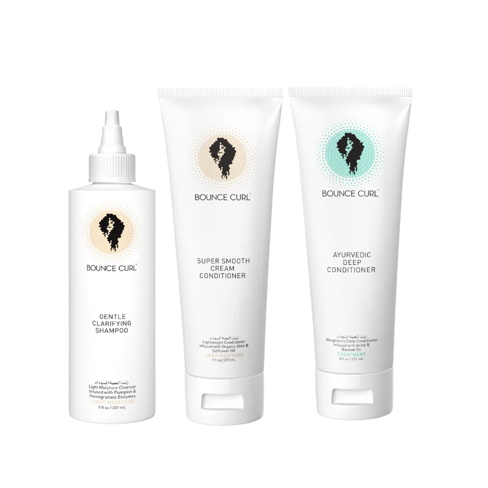Bounce Curl Cleanse & Hydrate Kit Locken Set Shampoo Kur