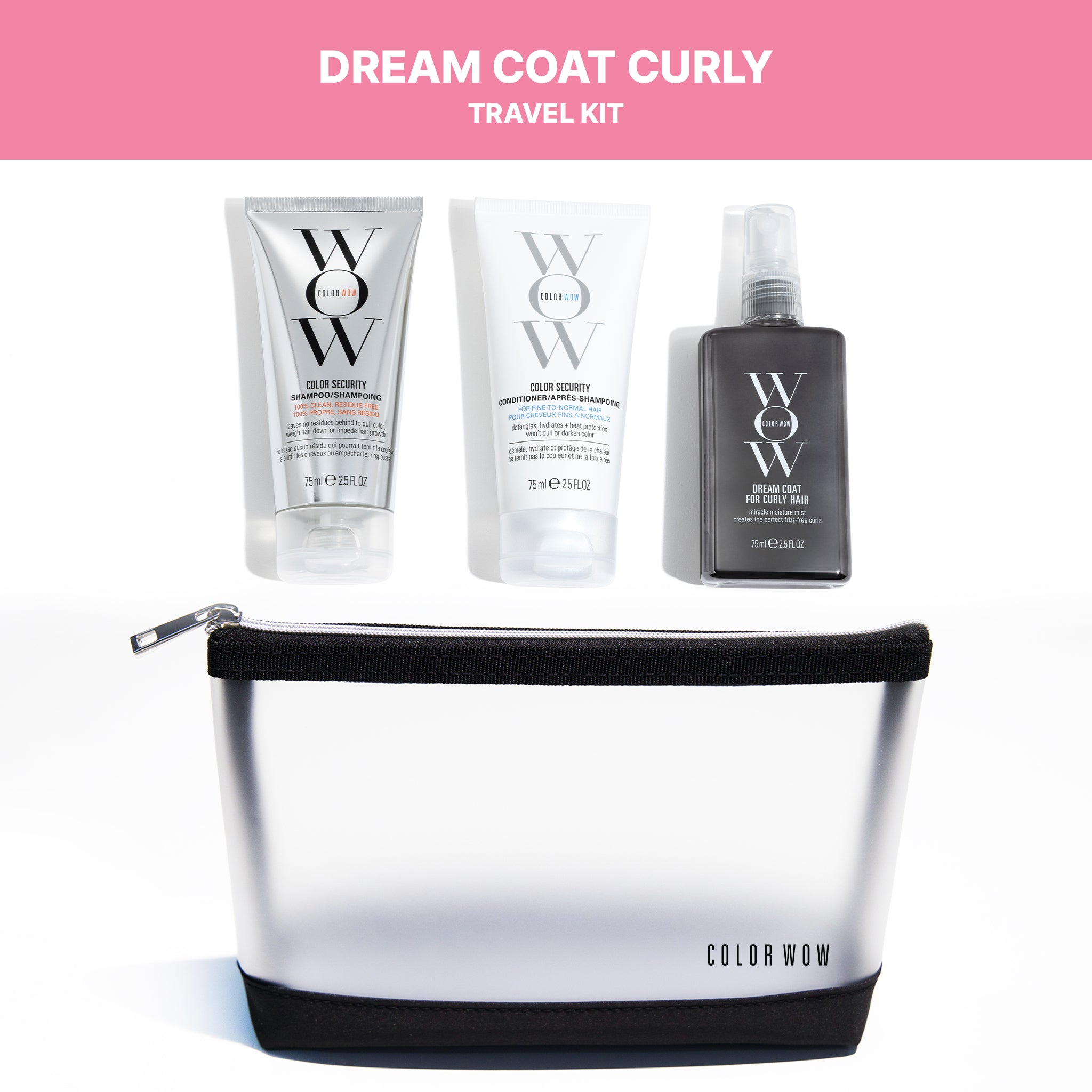Color Wow Value Sets Dream Coat Curly Travel Kit Locken 3tlg